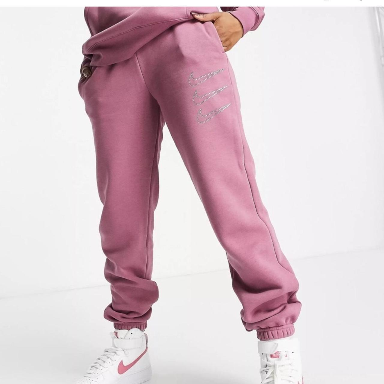 Nike Pink rhinestone joggers