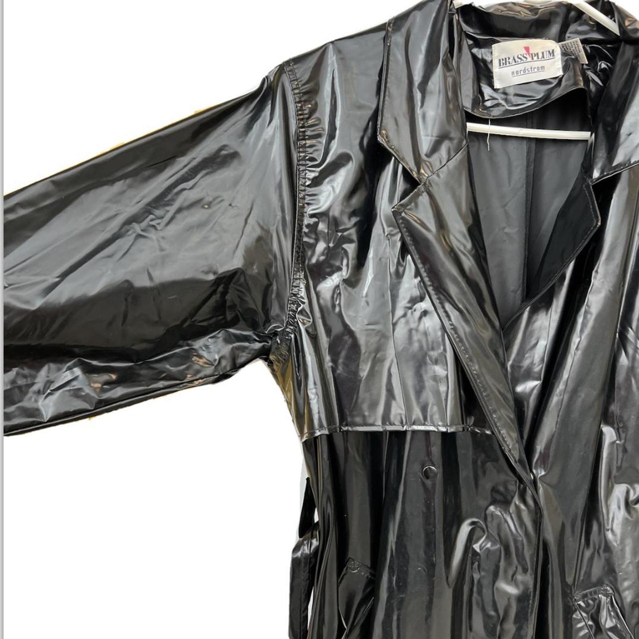 Vintage Brass Plum PVC trench Marked Fits like Depop