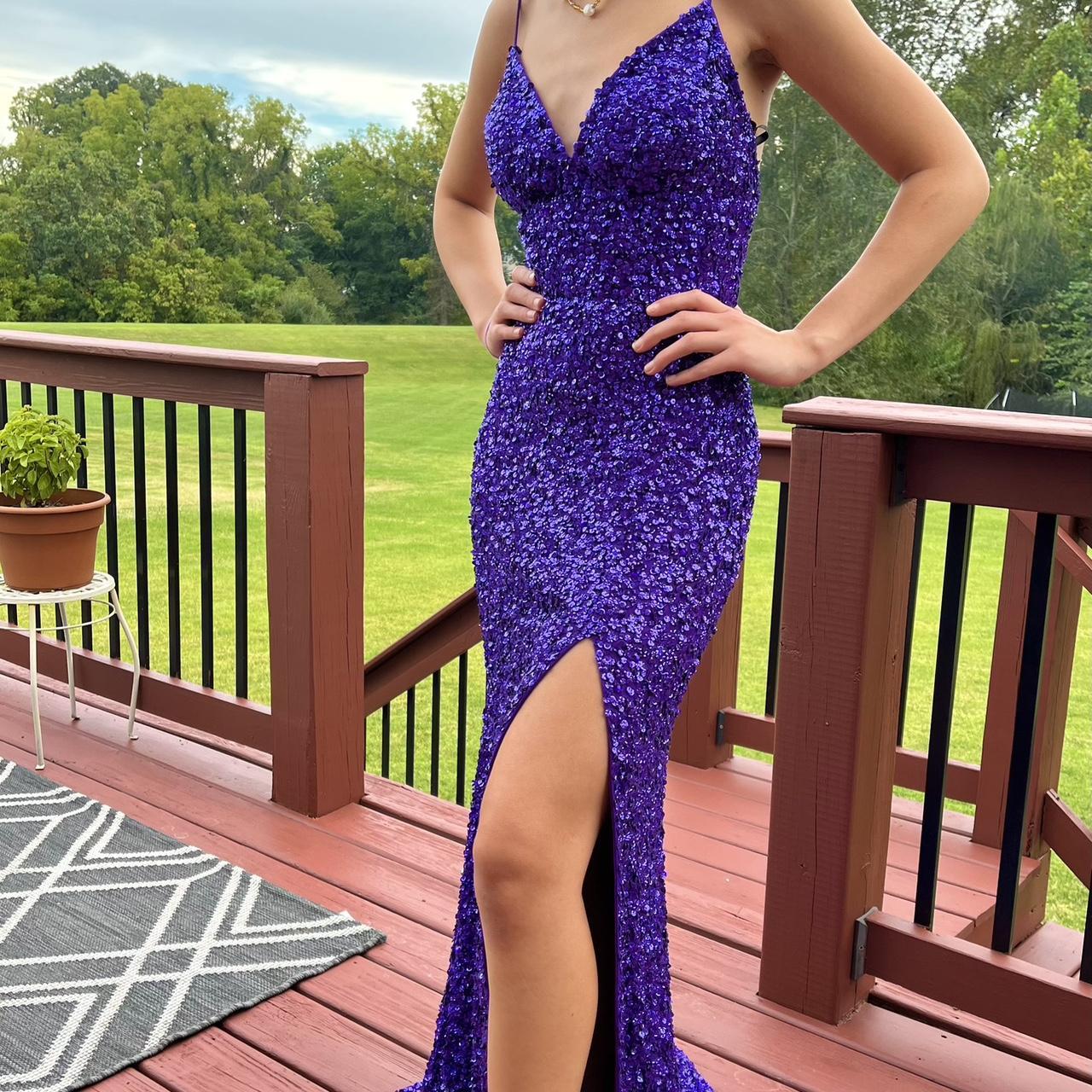 purple Sherri Hill prom/court dress!!! original... - Depop