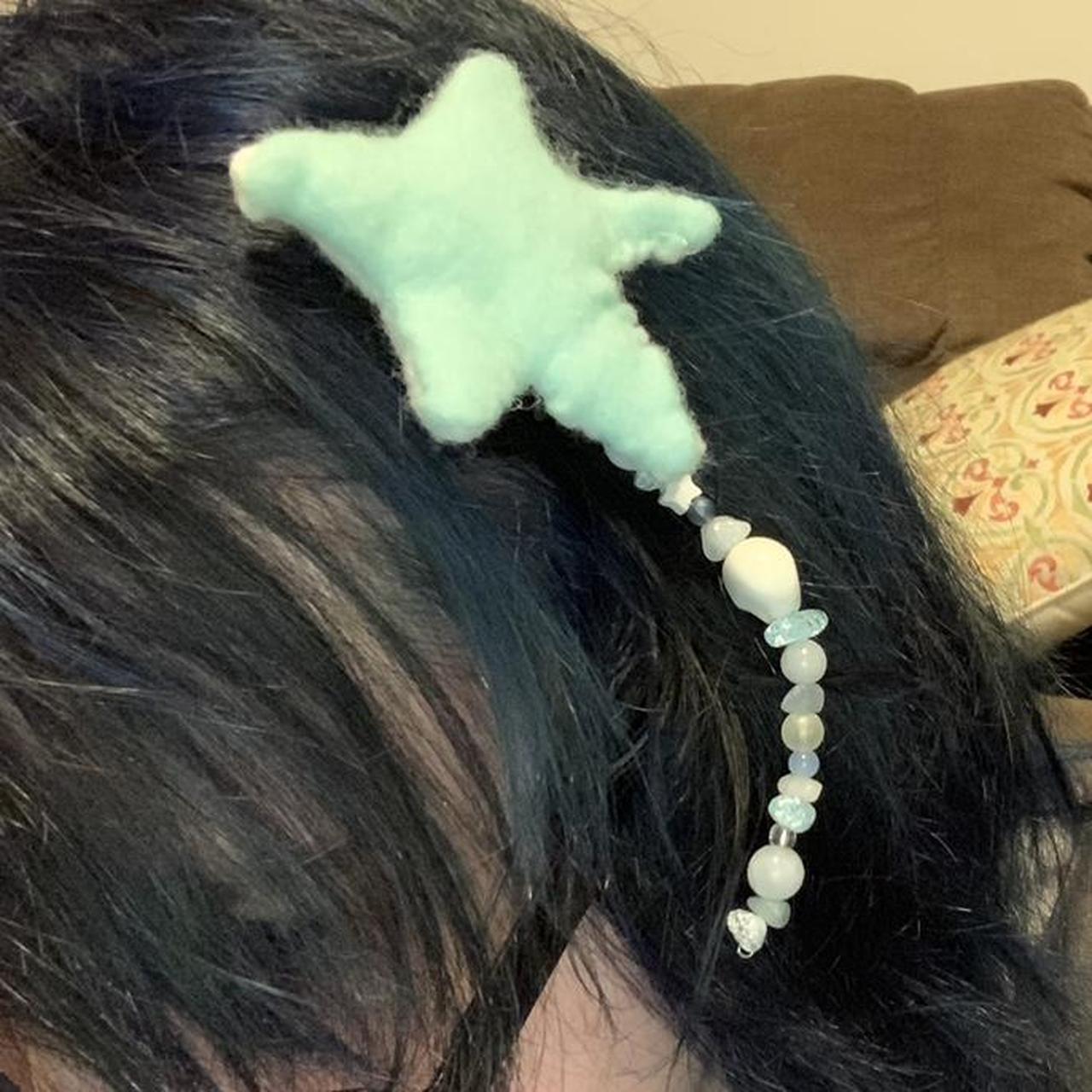 Women's Blue and White Hair-accessories (3)