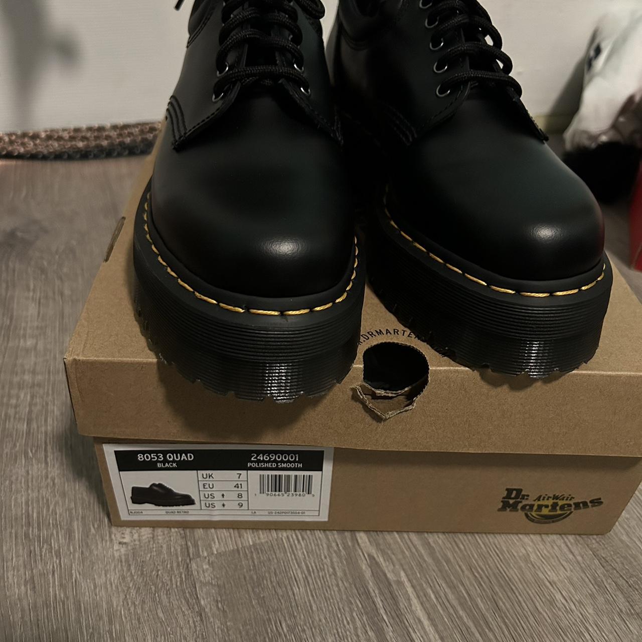 Dr Martens 8053 Quad Platform Black Leather 24690001 New in Box