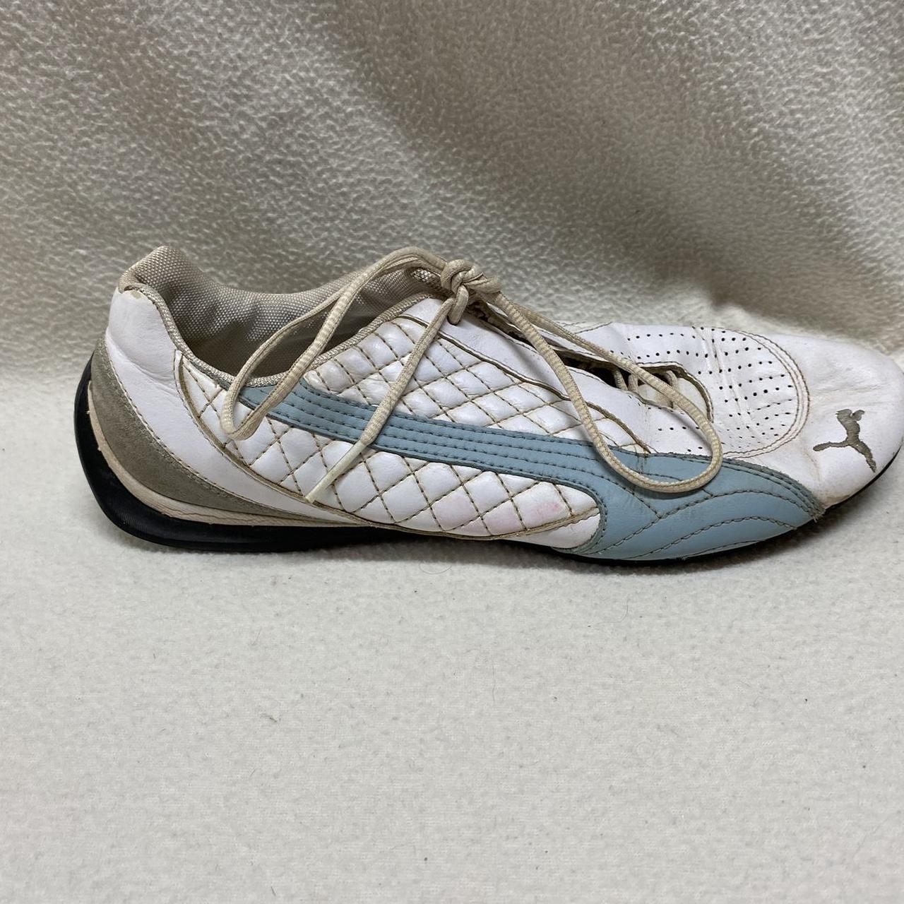 Puma Wheelspin Men's White/Teal Quilted Depop