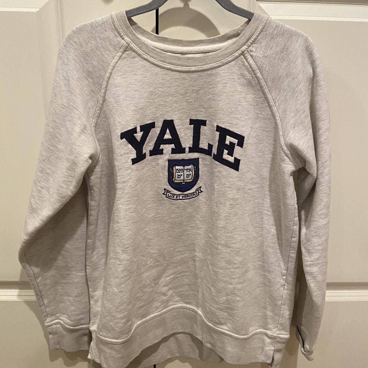 Embroidered Yale crewneck Barely worn at all Other... - Depop