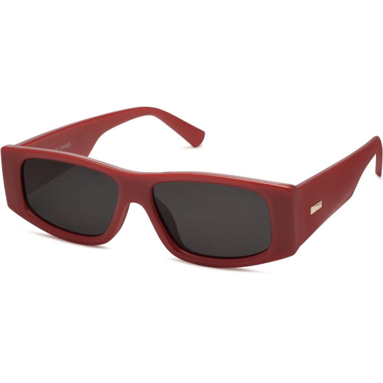 Maxbell Rectangle Rimless Sunglasses Colored Lens Decorative Cosplay Work  Hip Hop Red and Aureate - Aladdin Shoppers at Rs 947.00, New Delhi | ID:  2852381206673