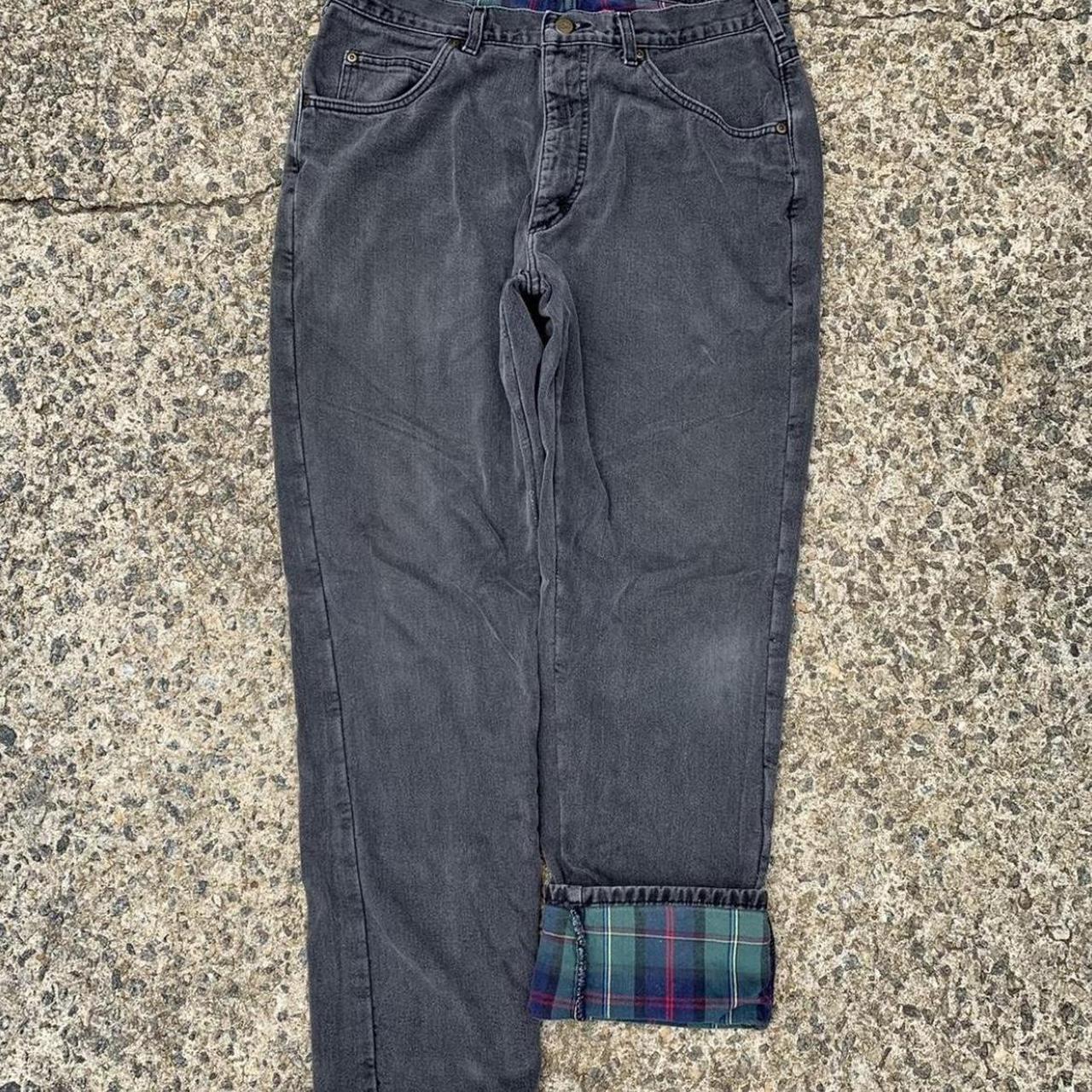 Vintage LL bean flannel lined jeans No tag but... - Depop