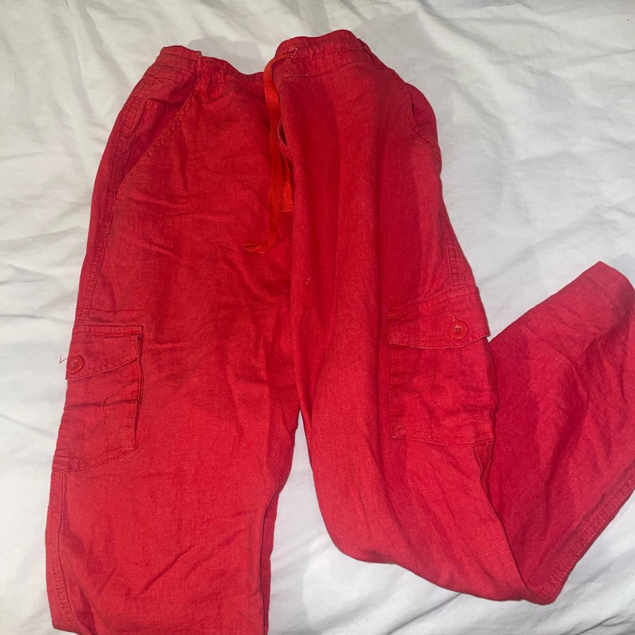 Women's Red Trousers | Depop