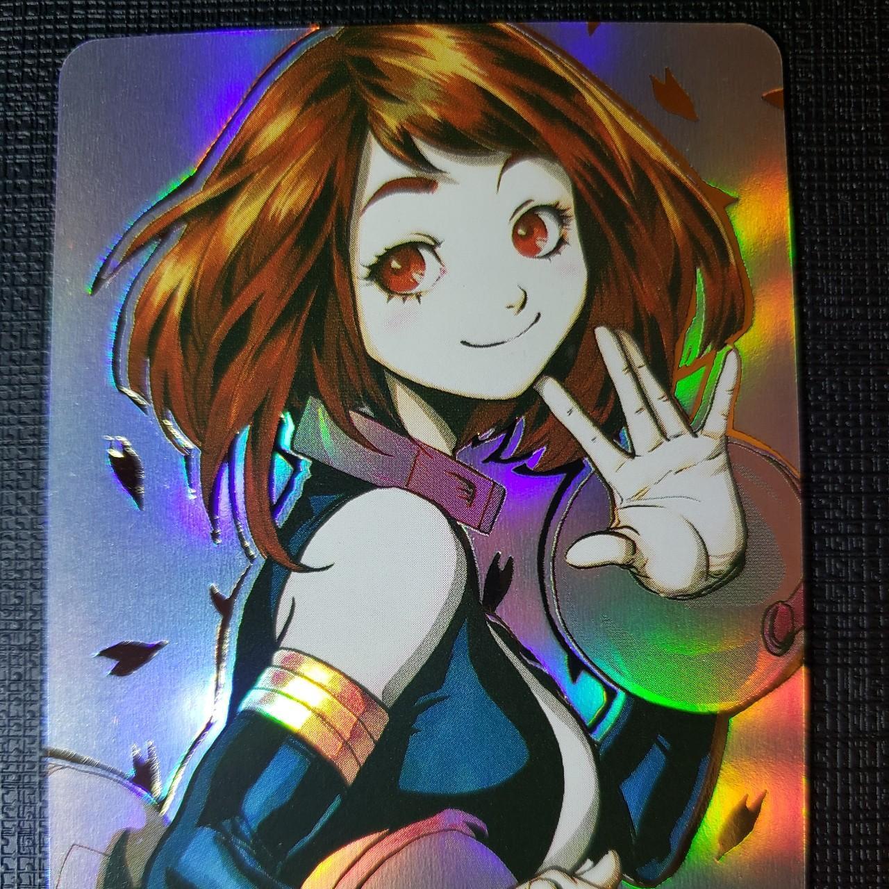 My hero academia Ochaco Uraraka gold holo engraved... - Depop