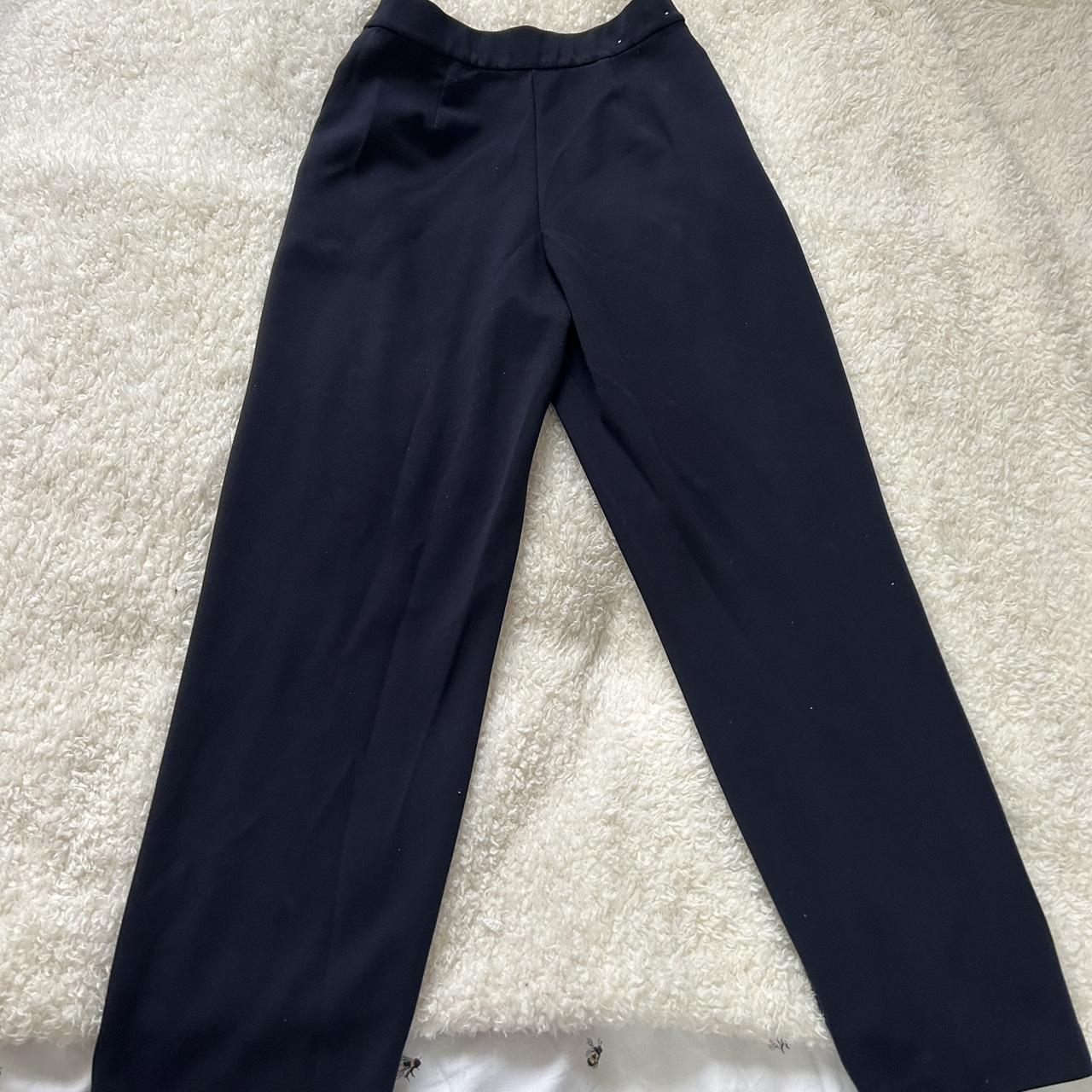 UNIQLO navy blue trousers size S #uniqlo #trousers - Depop