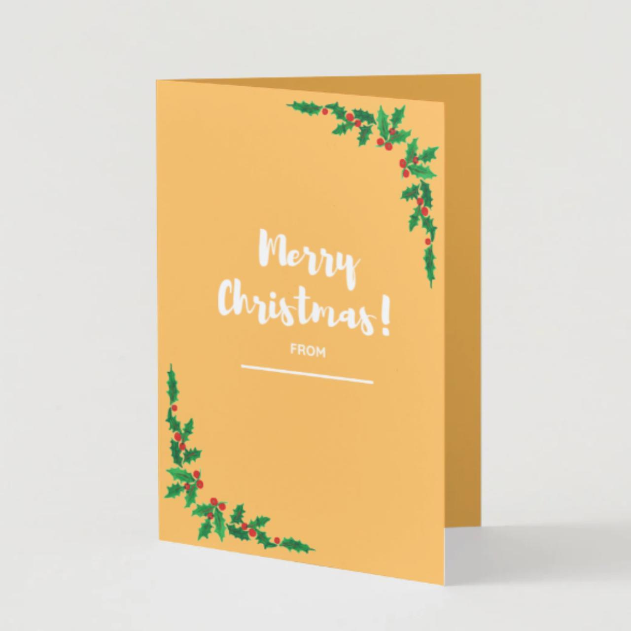 Custom Christmas card sent as an editable PDF or Email Depop