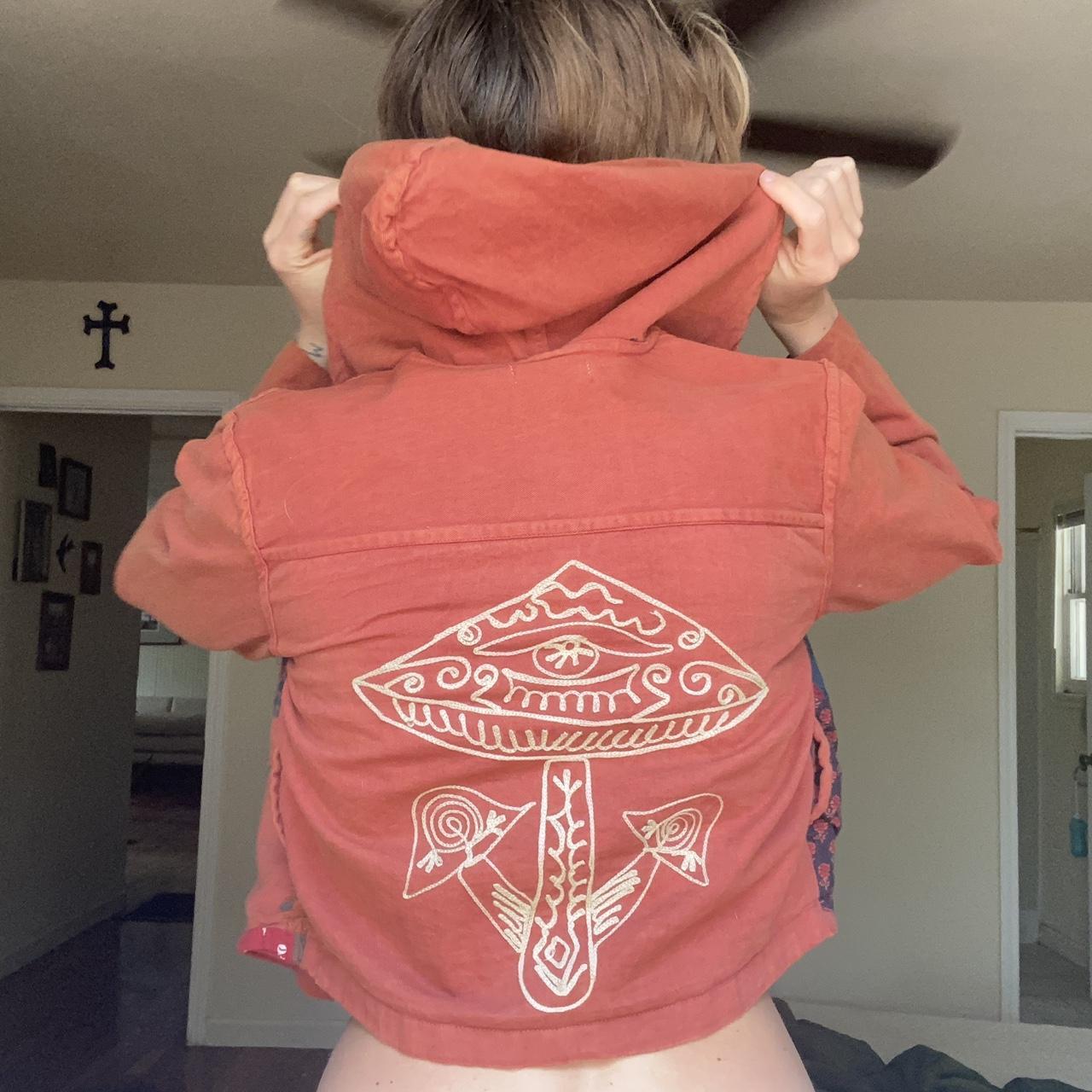 earthbound kantha quilt cropped jacket terracotta... Depop