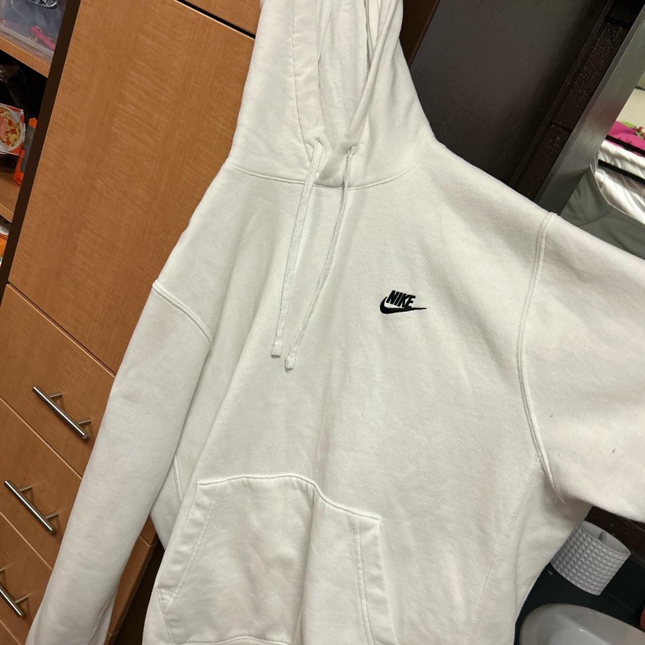 tawny white nike hoodie