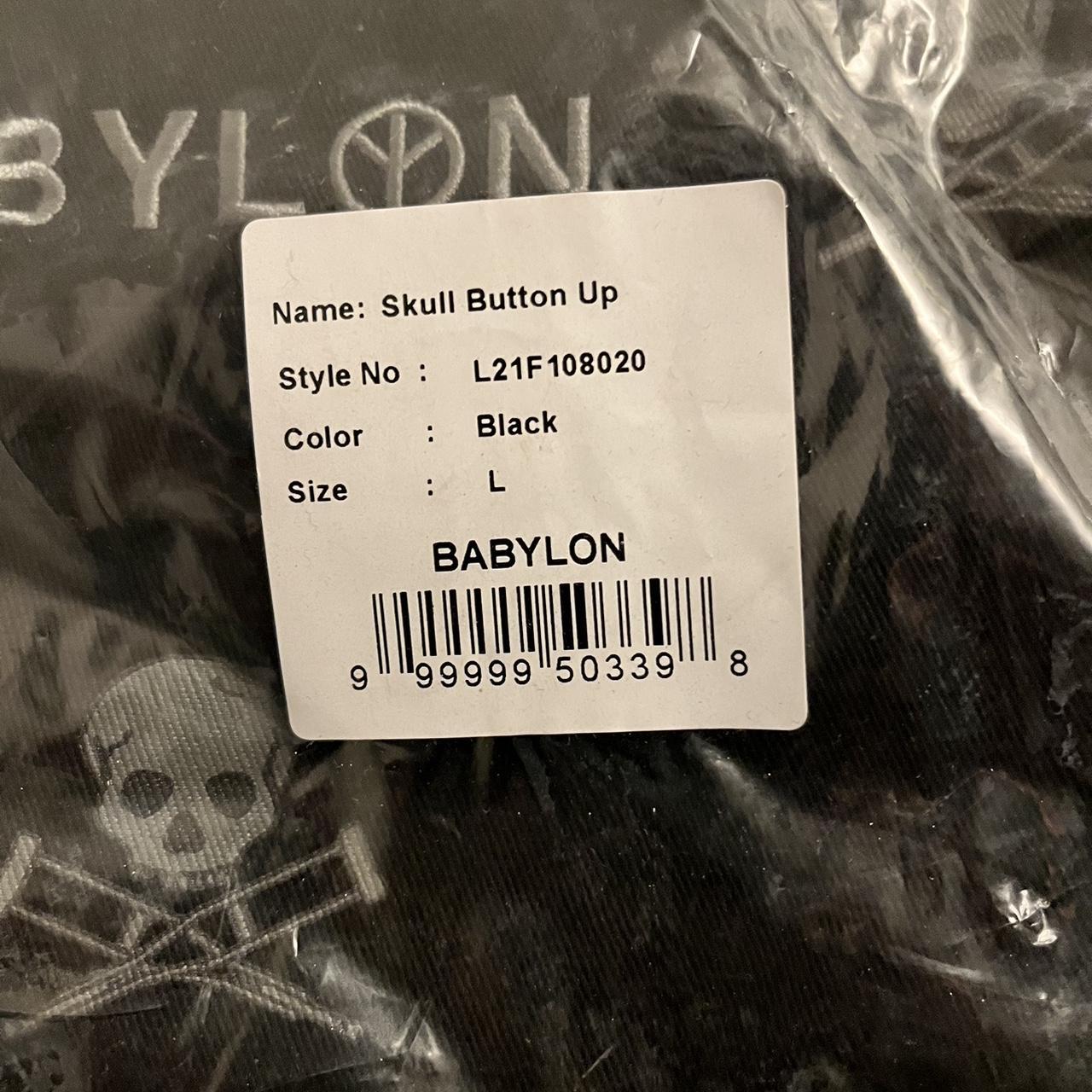 Babylon LA x Jackass Forever Skull Button Up Size L NWT Depop