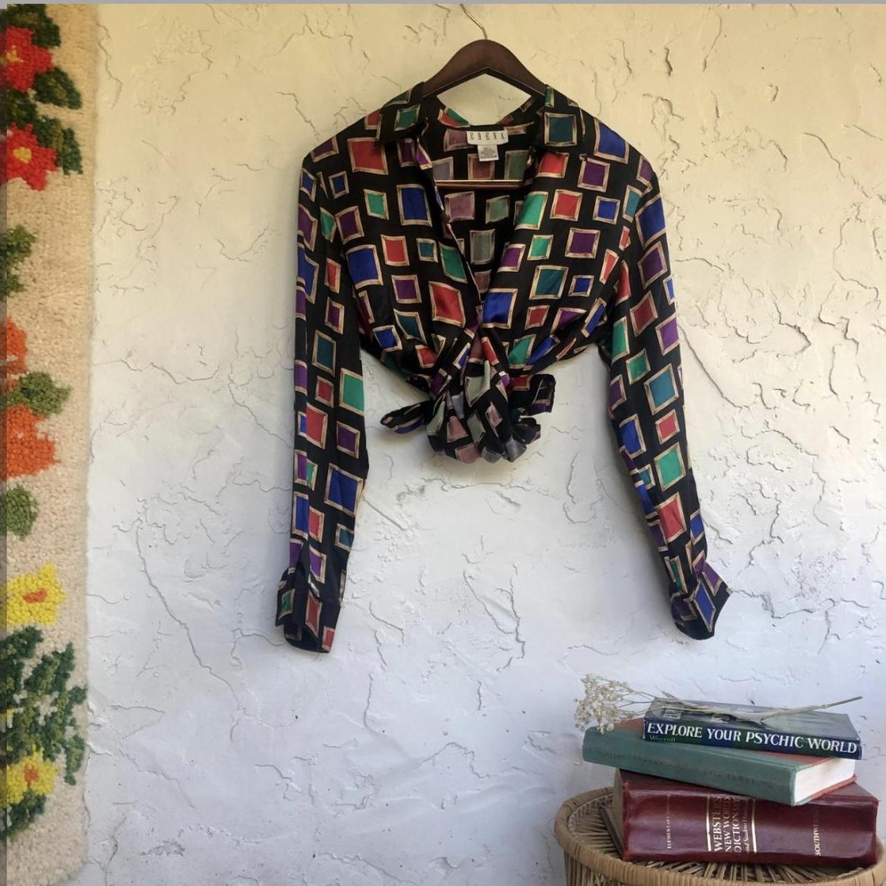 Beautiful 70's satin button down | giving me versace... - Depop