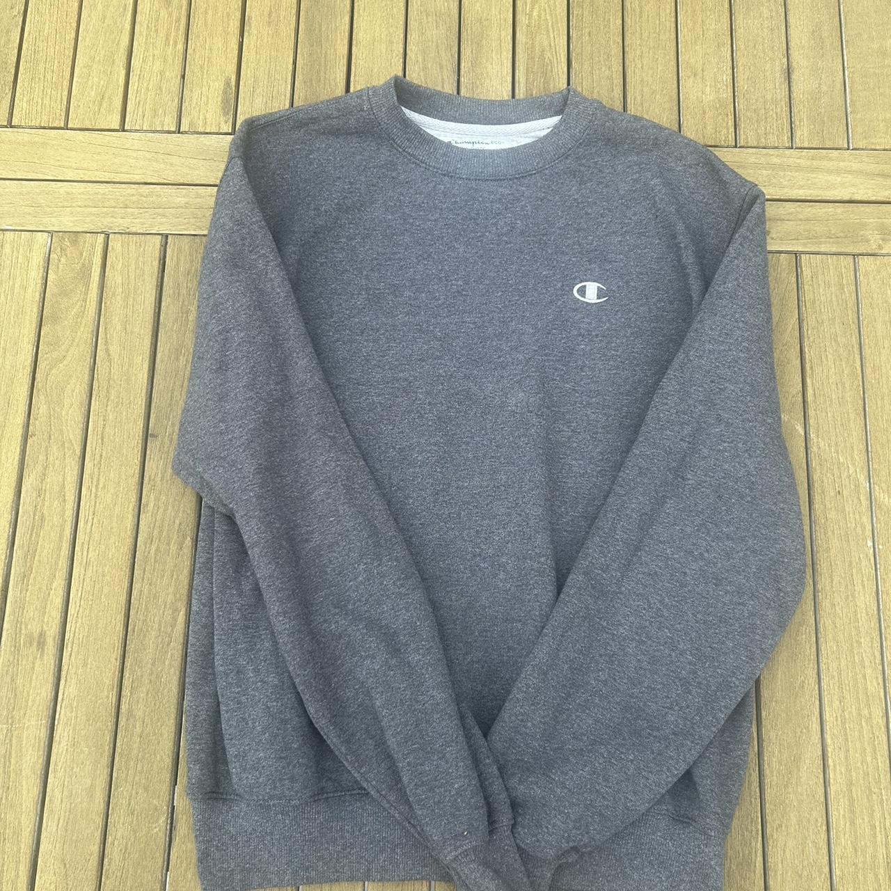 Dark grey crewneck, Champion Eco size medium - Depop