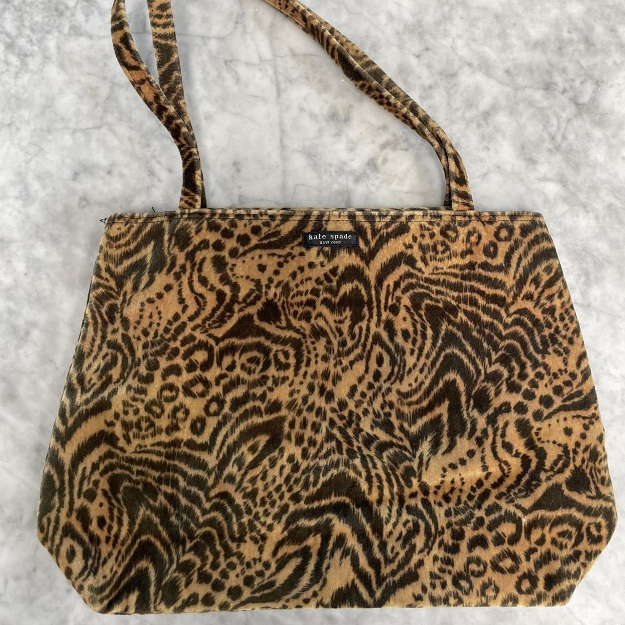 Kate Spade New York - Beige Brown Animal Print Shoulder Bag Unknown |  SilkRoll