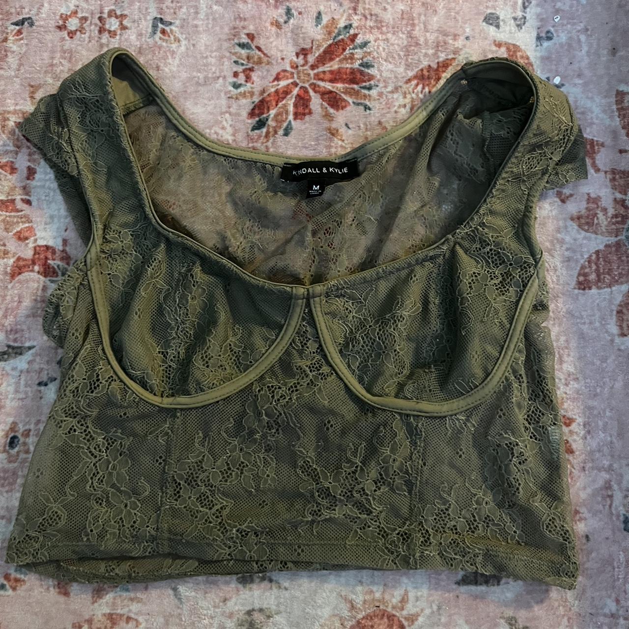 Kendall and Kylie (Pacsun) olive corset top - brand... - Depop