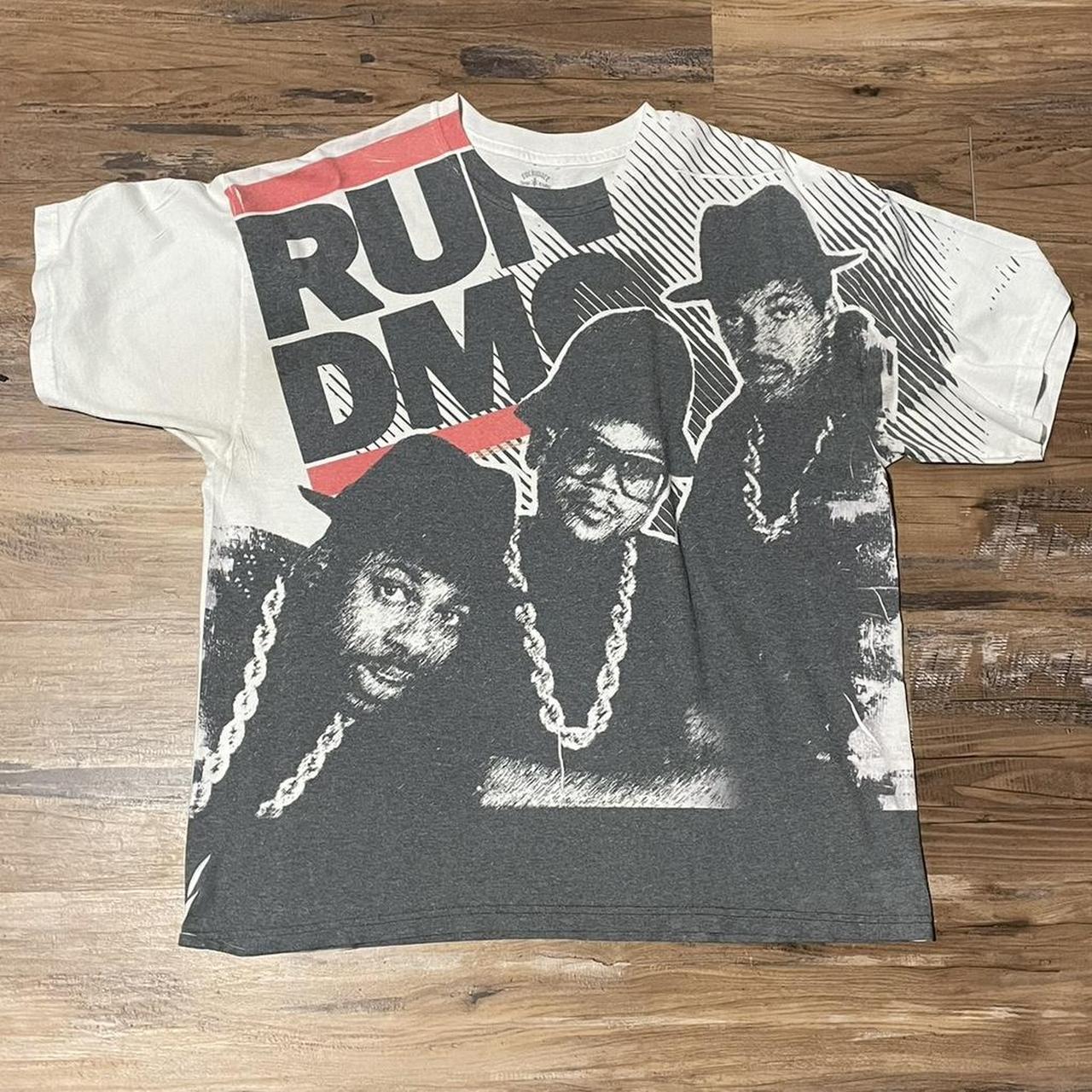 Vintage Run DMC All Over Print Tee Size : - Depop