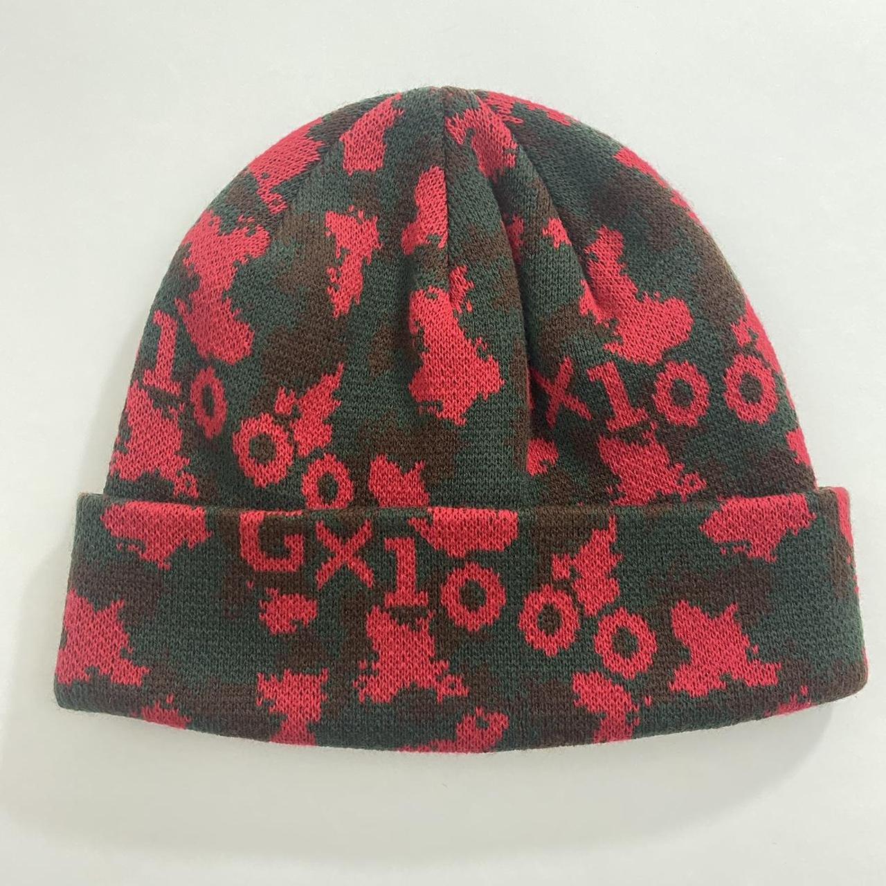 GX1000 Trenched Camo Beanie In Red and Green. One... - Depop