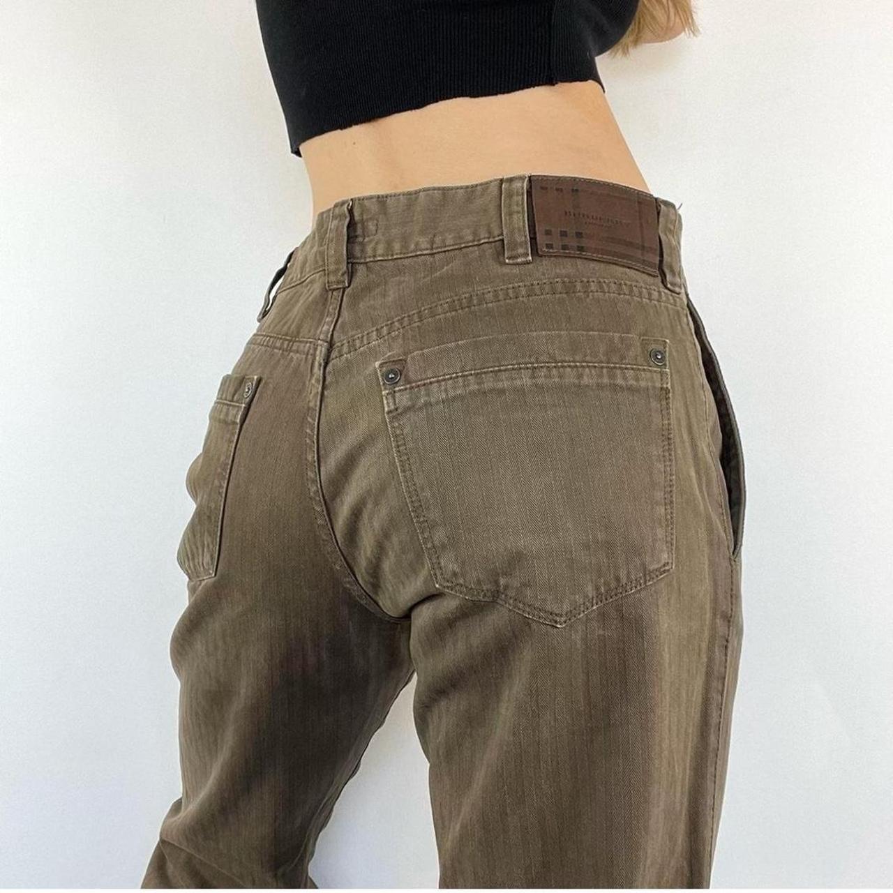 Vintage Burberry jeans Brown jeans super. Depop