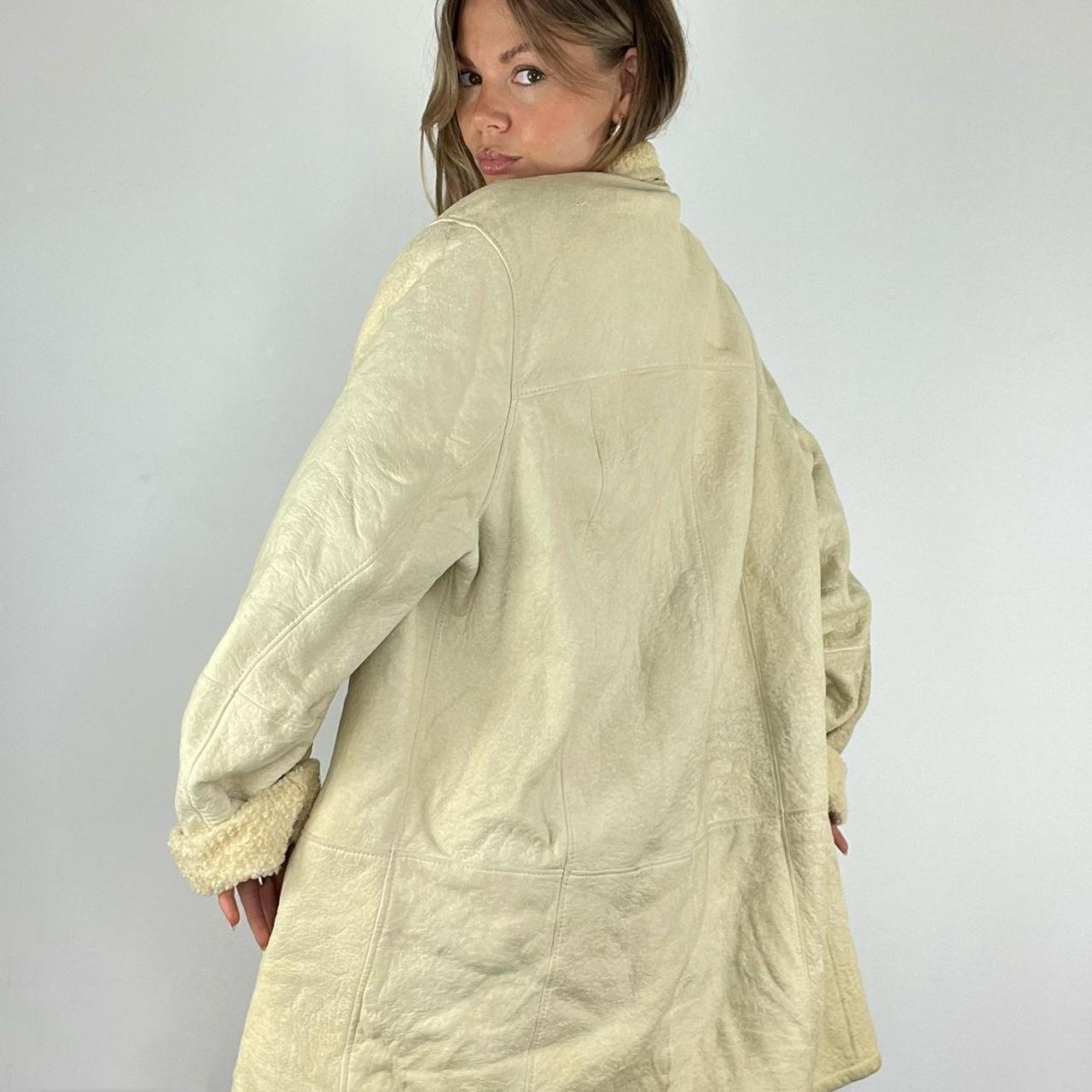 Light yellow oversized scandi style coat 🍌 Size XL... Depop