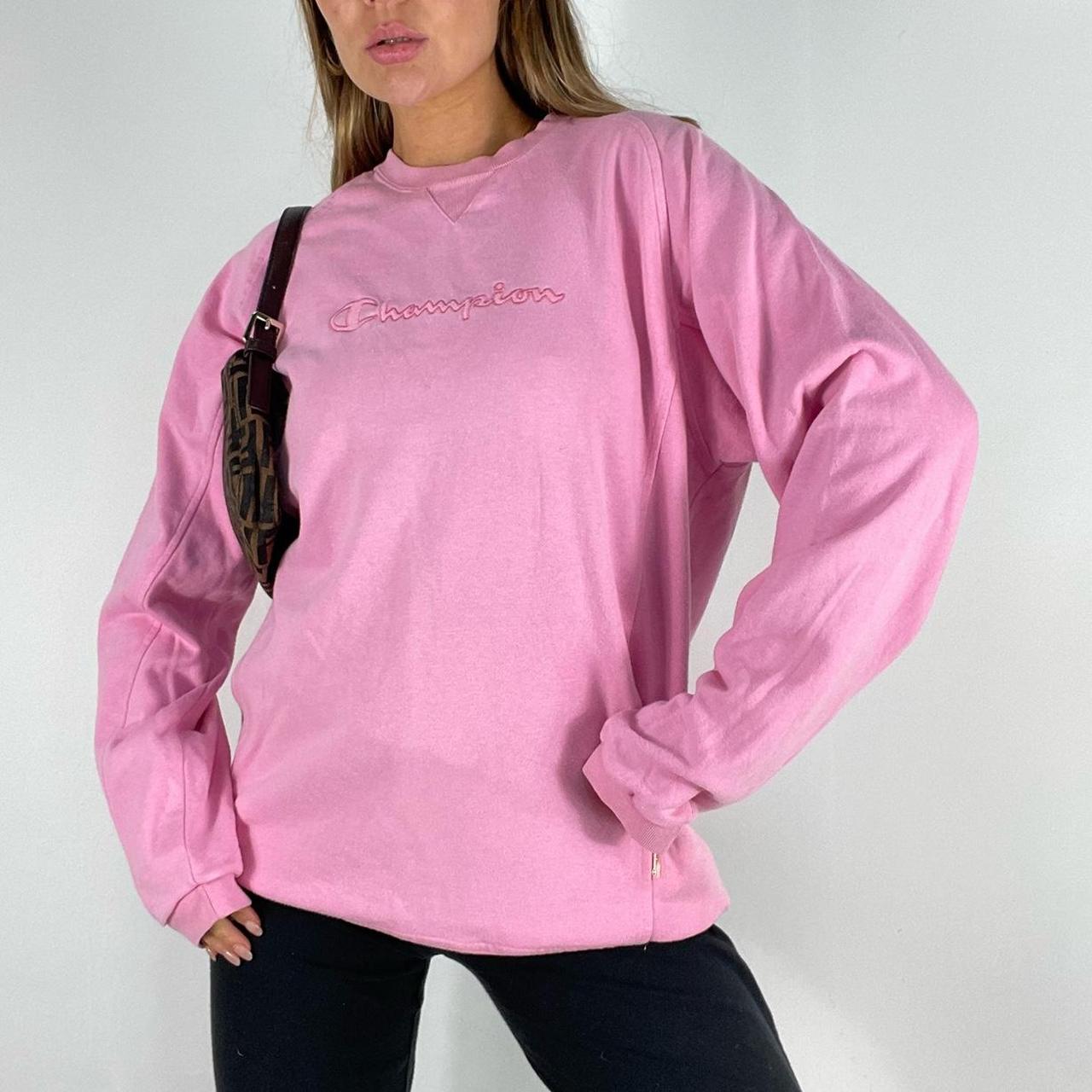 Vintage Champion sweatshirt 90s pink jumper Depop