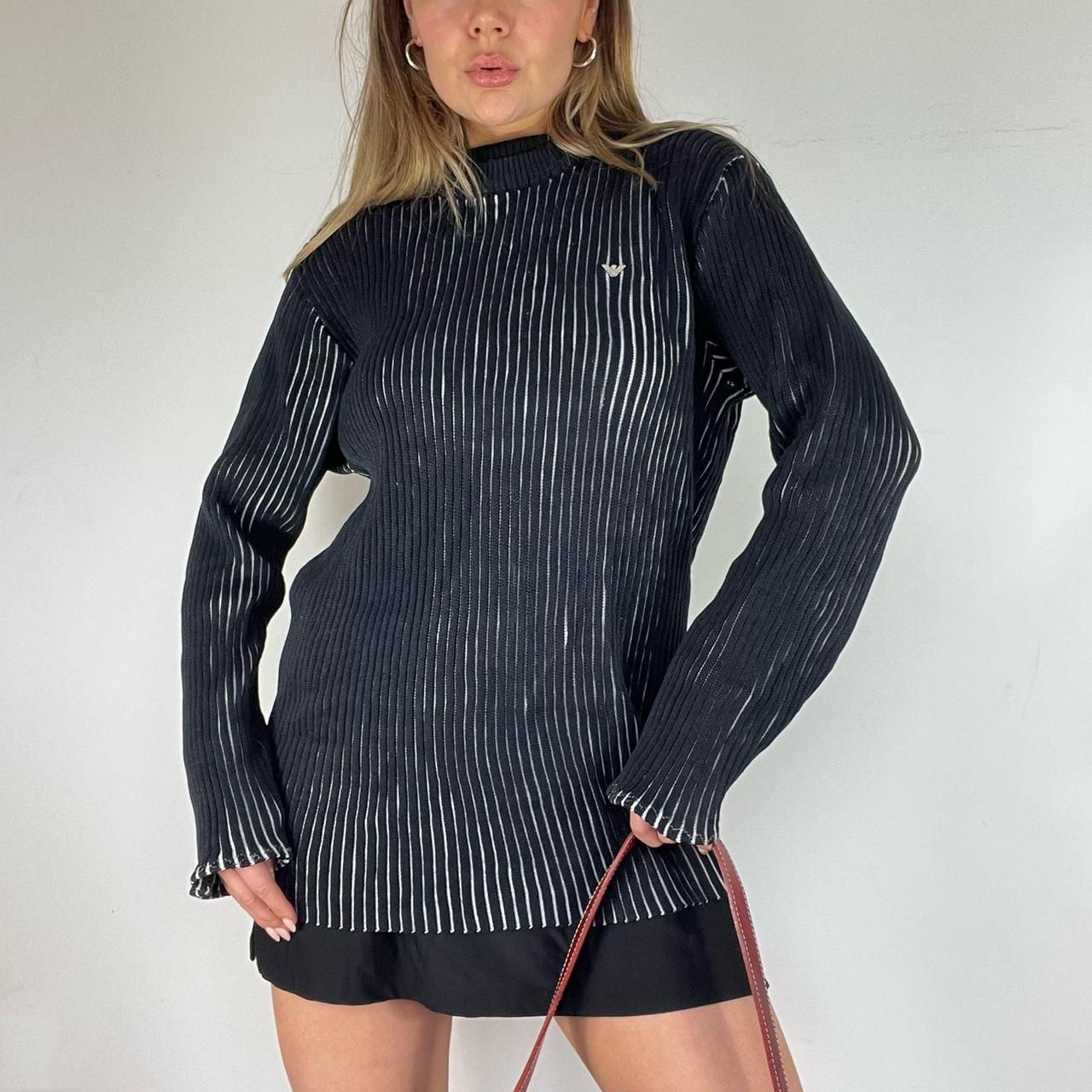 Vintage Armani jeans knitted jumper Ribbed knit Depop