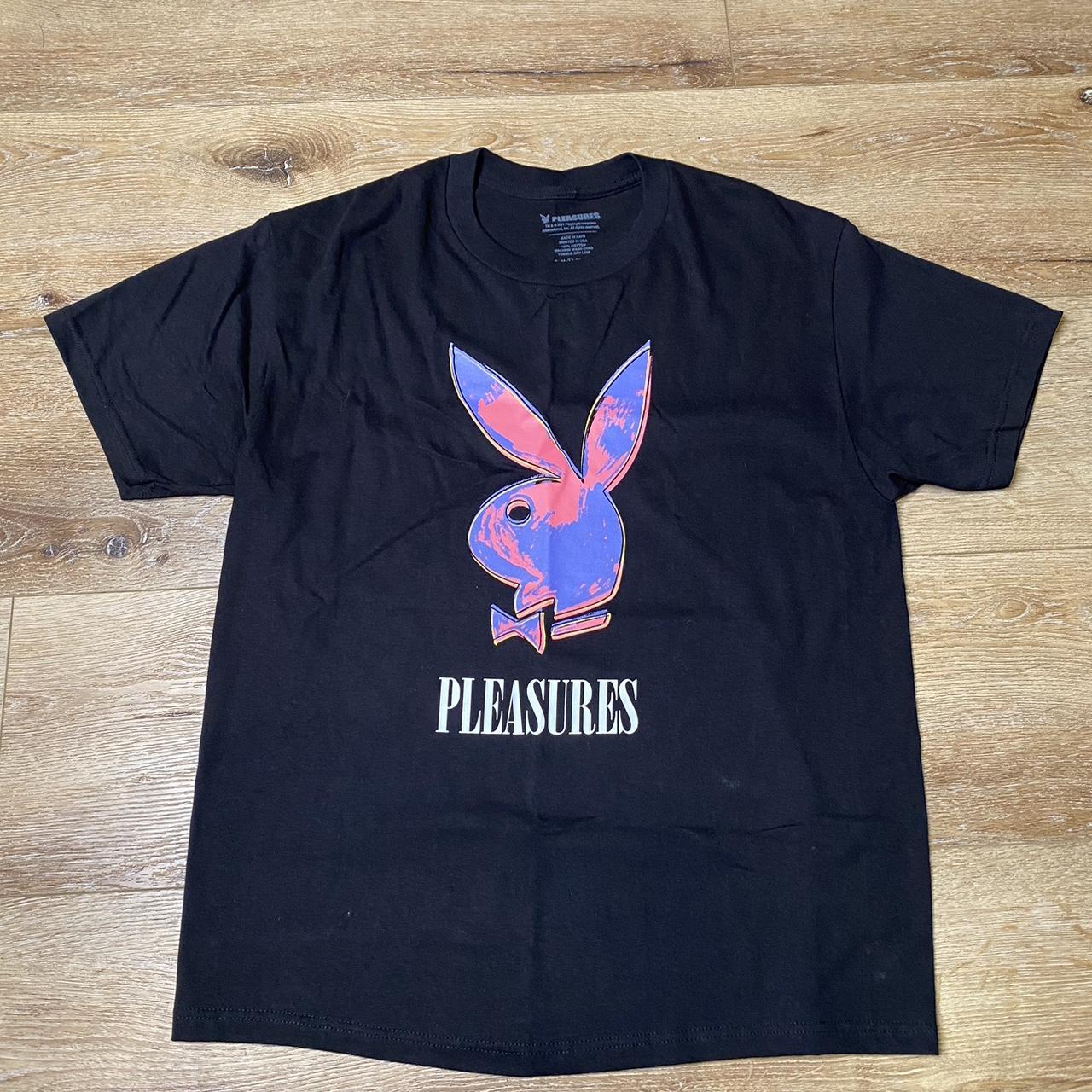 Pleasures Men's Black and Pink T-shirt