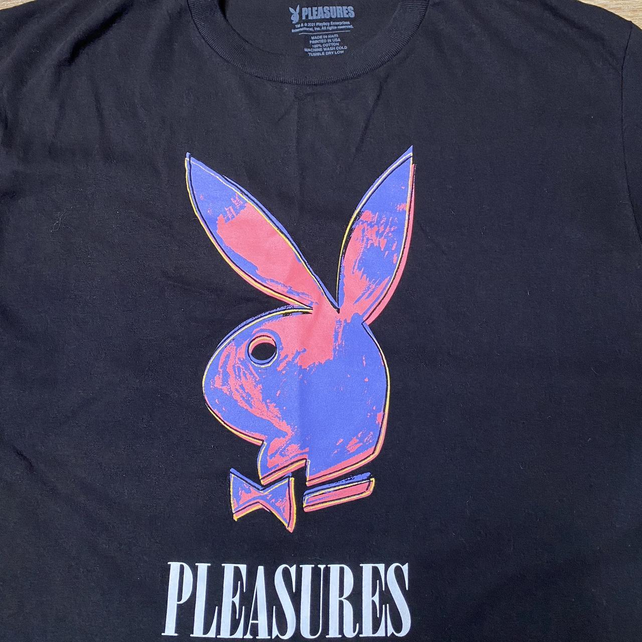 Pleasures Men's Black and Pink T-shirt (2)