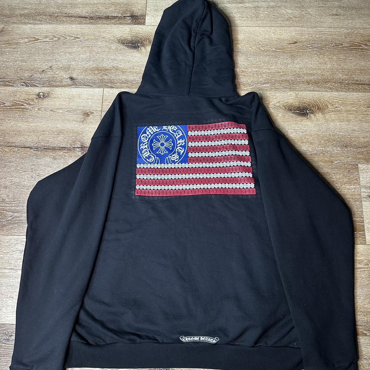 CHROME HEARTS American Flag Hoodie •Authentic... Depop