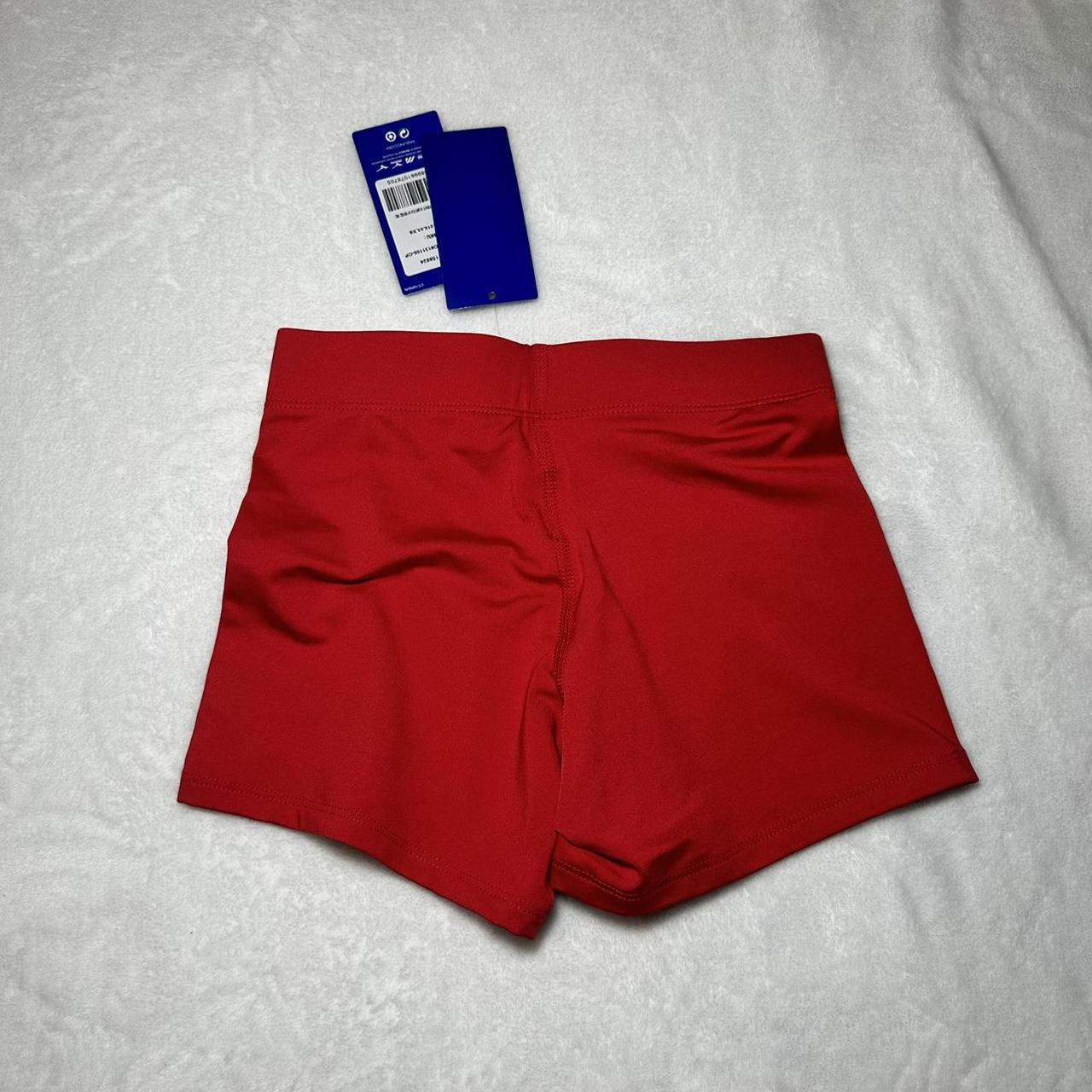 mizuno red volleyball spandex shorts new with tag... Depop