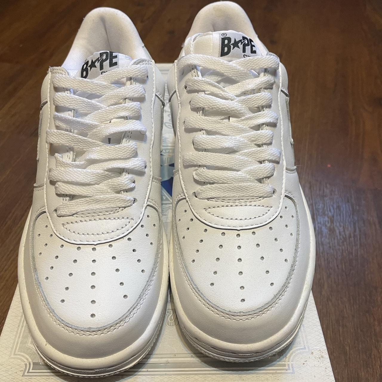 All white Bapestas from 2008 for sale! Size 8.5 DS.... - Depop