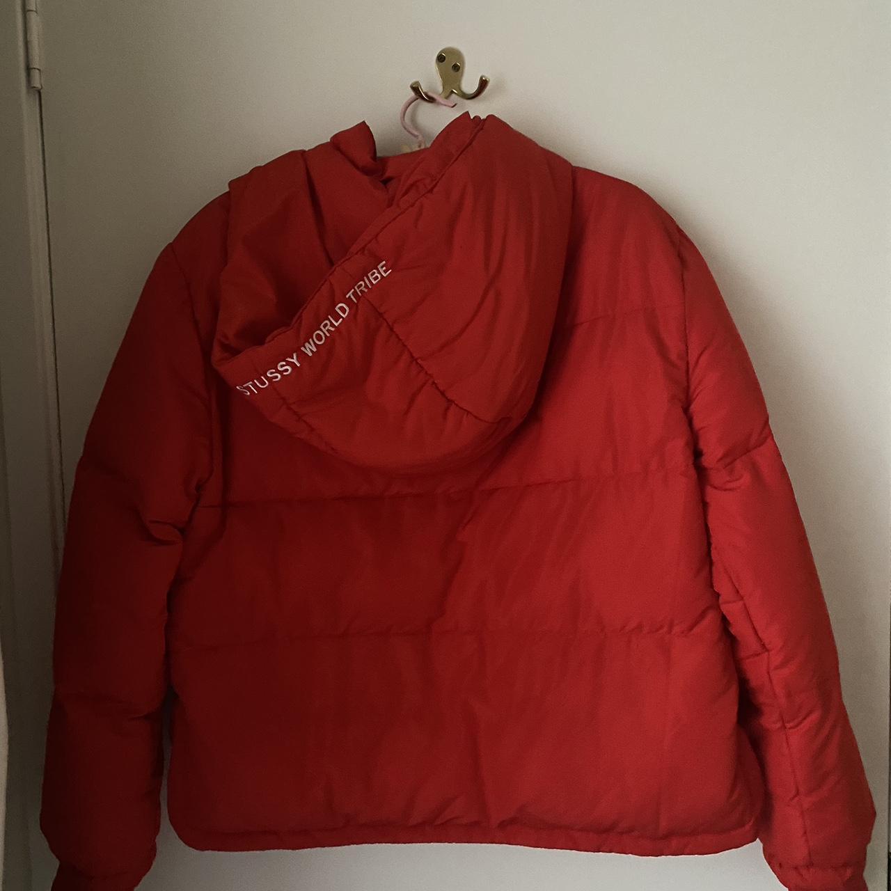Stussy world tribe puffer jacket Size 10 Super Depop