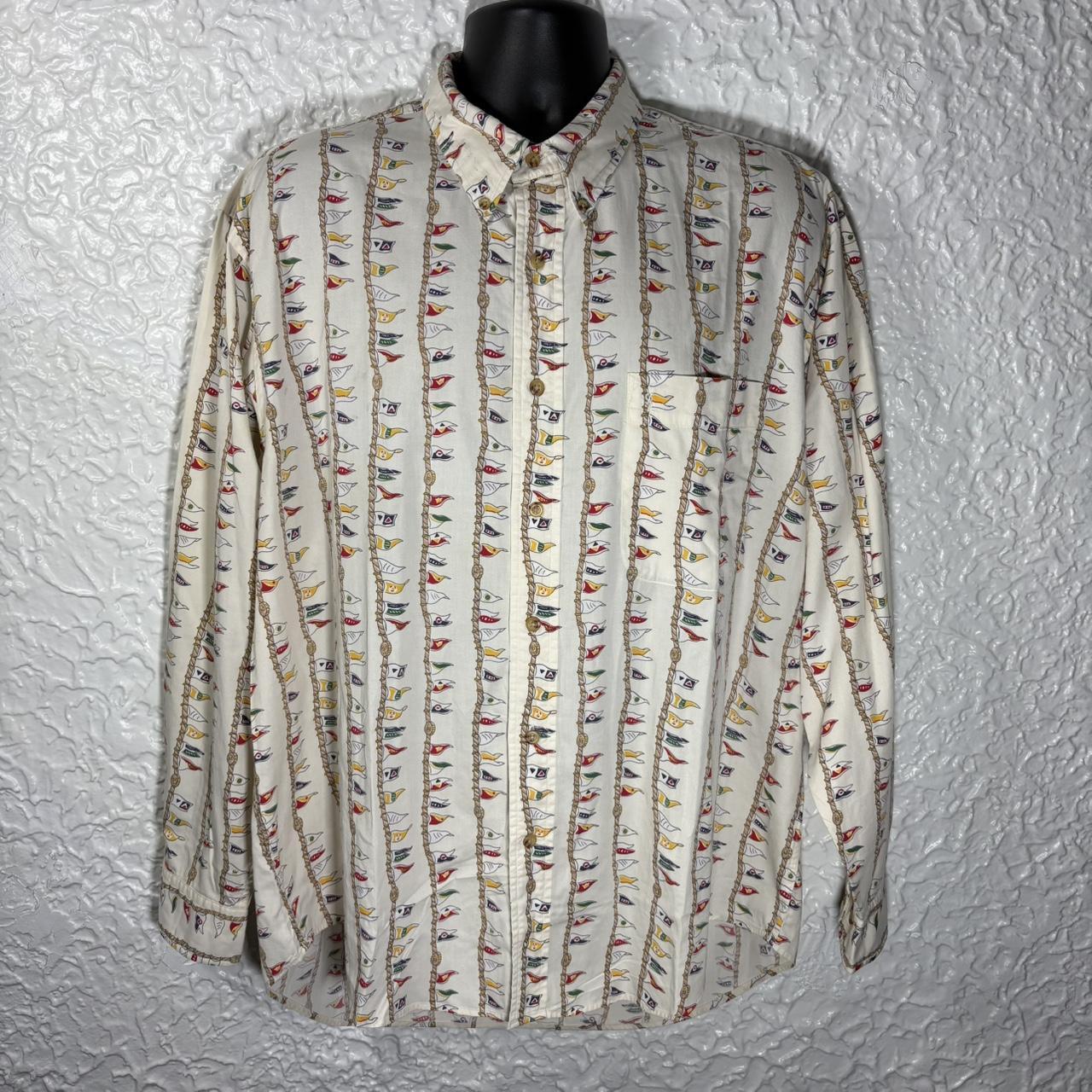 Yves Saint Laurent Men's Shirt - Multi/Cream - XL… - image 2