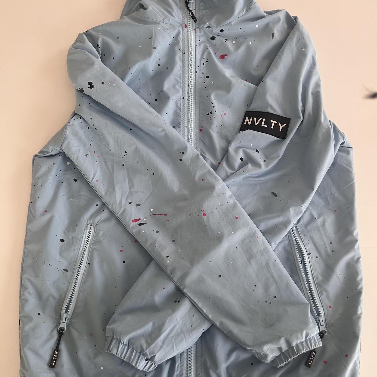 NVLTY Windbreaker Jacket / Coat Paint Splatter... - Depop