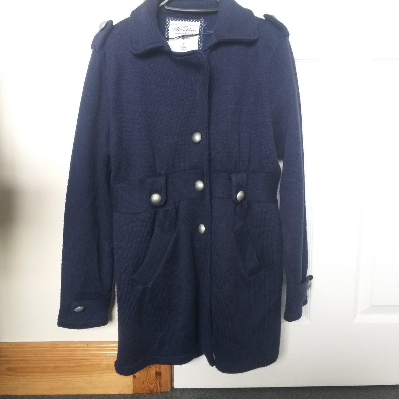 Primark navy coat best sale