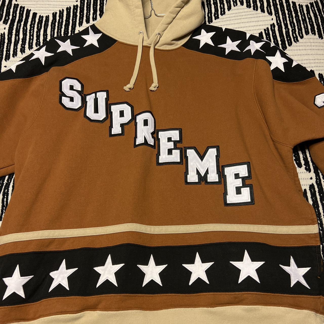 Tan supreme hoodie on sale