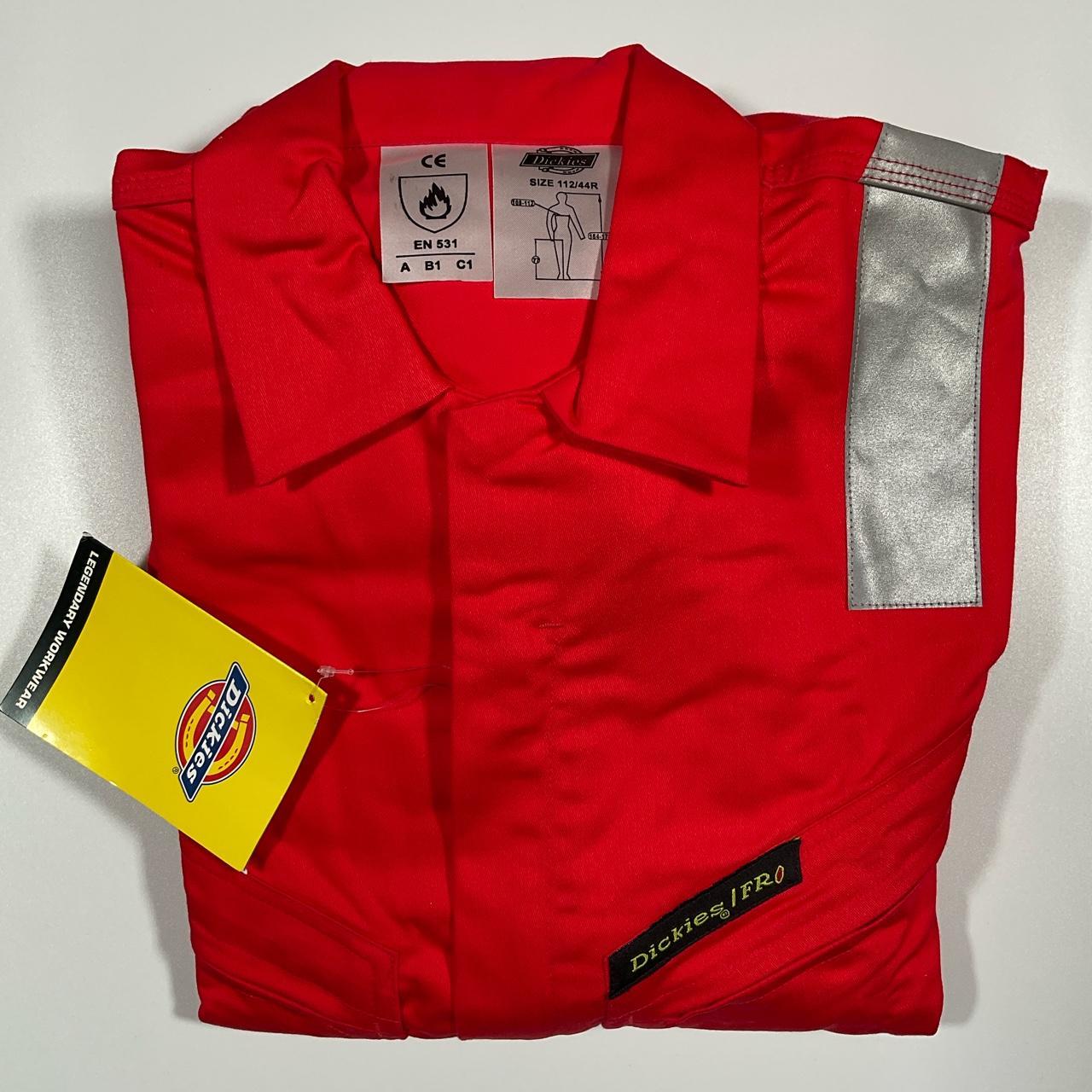 Dickies Men's Red Jumpsuit Depop