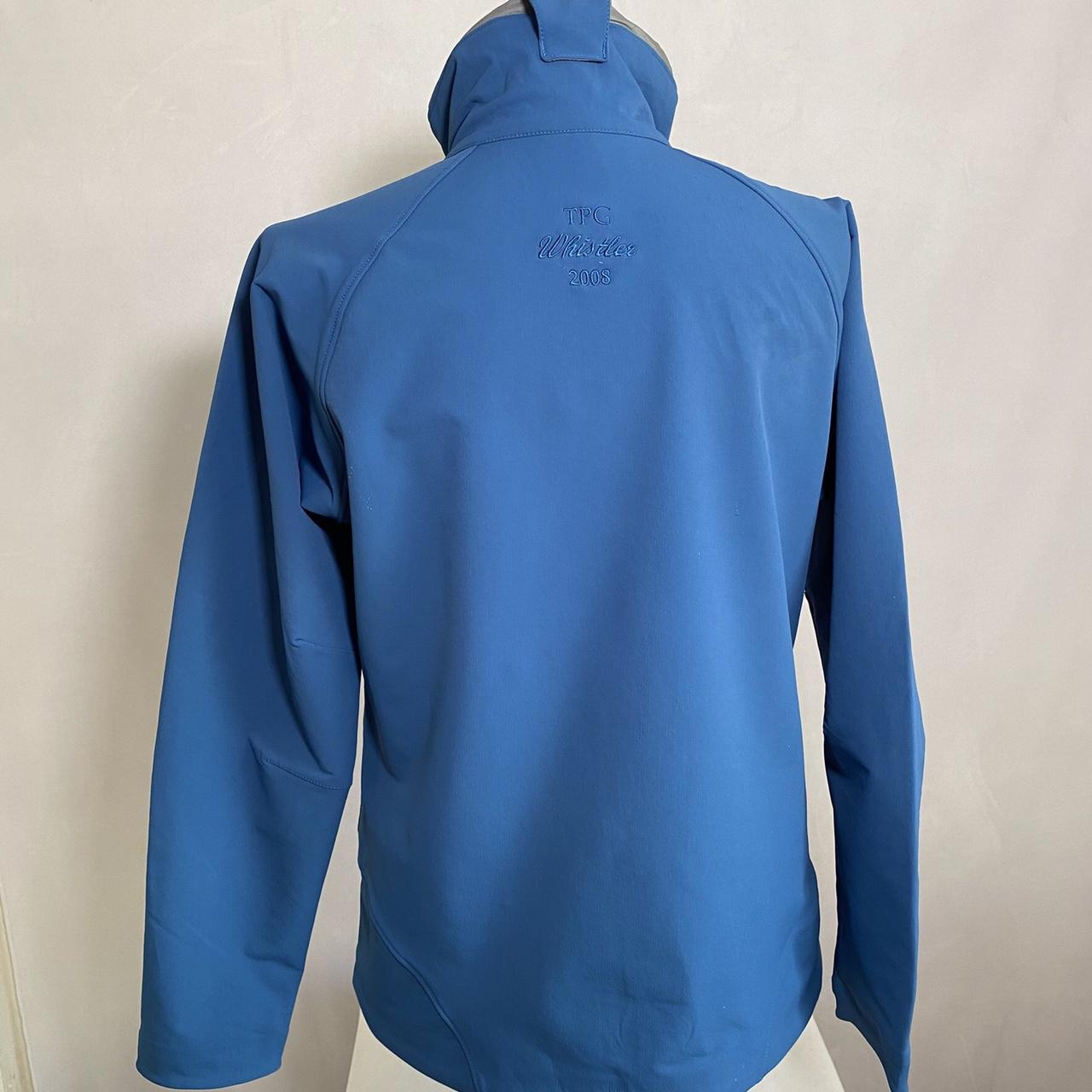 Blue patagonia jacket . Unique branding on back of... - Depop