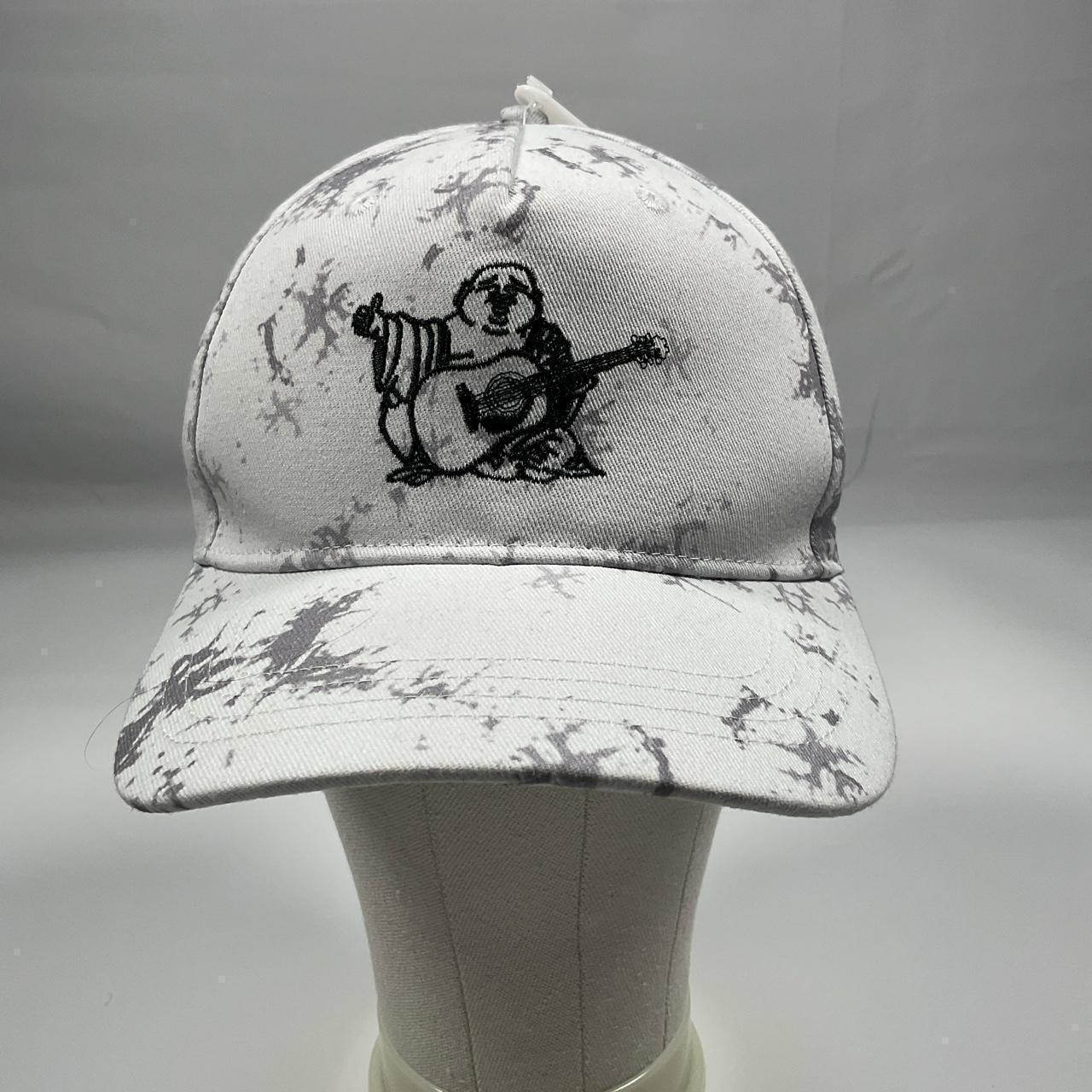 true religion trucker cap in white with Buddha Depop
