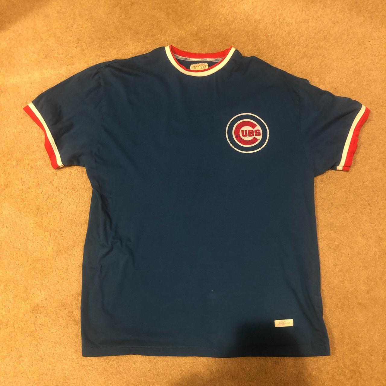 Chicago Cubs Red Jacket Brand T-Shirt Unisex Size XL Cubbie Blue Throwback  Logo