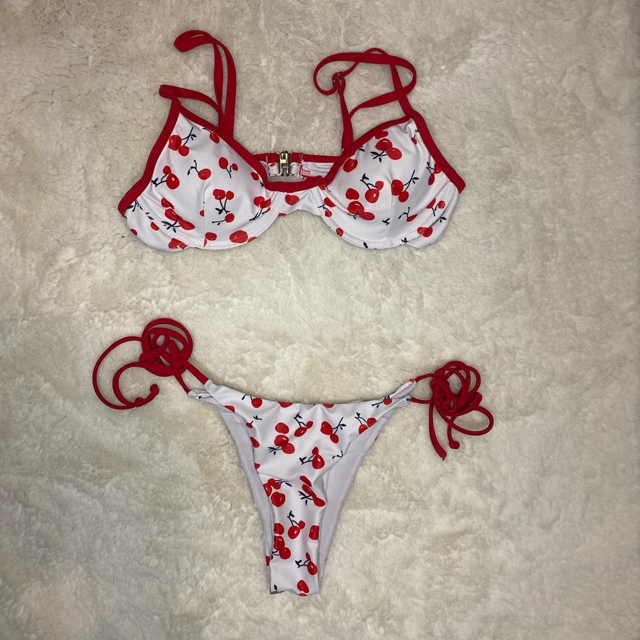 Shein Cherry Bathing Suit Size S Depop 