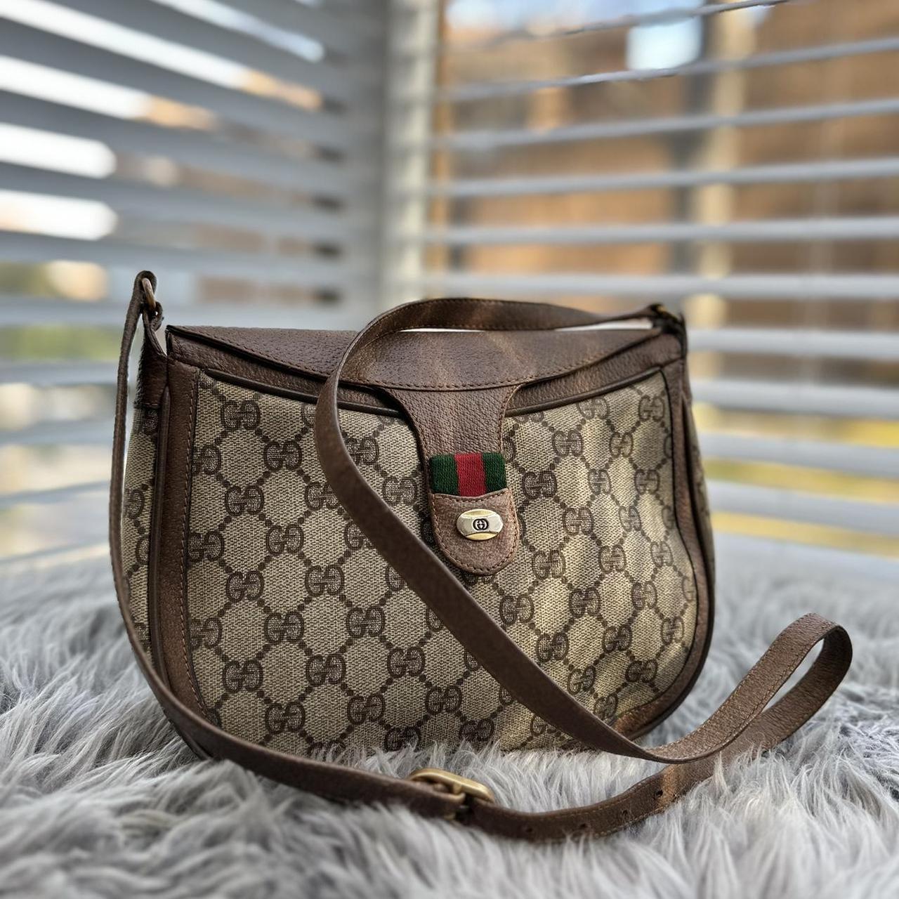 Vintage GUCCI GG PVC Sherry Line shoulder. Depop