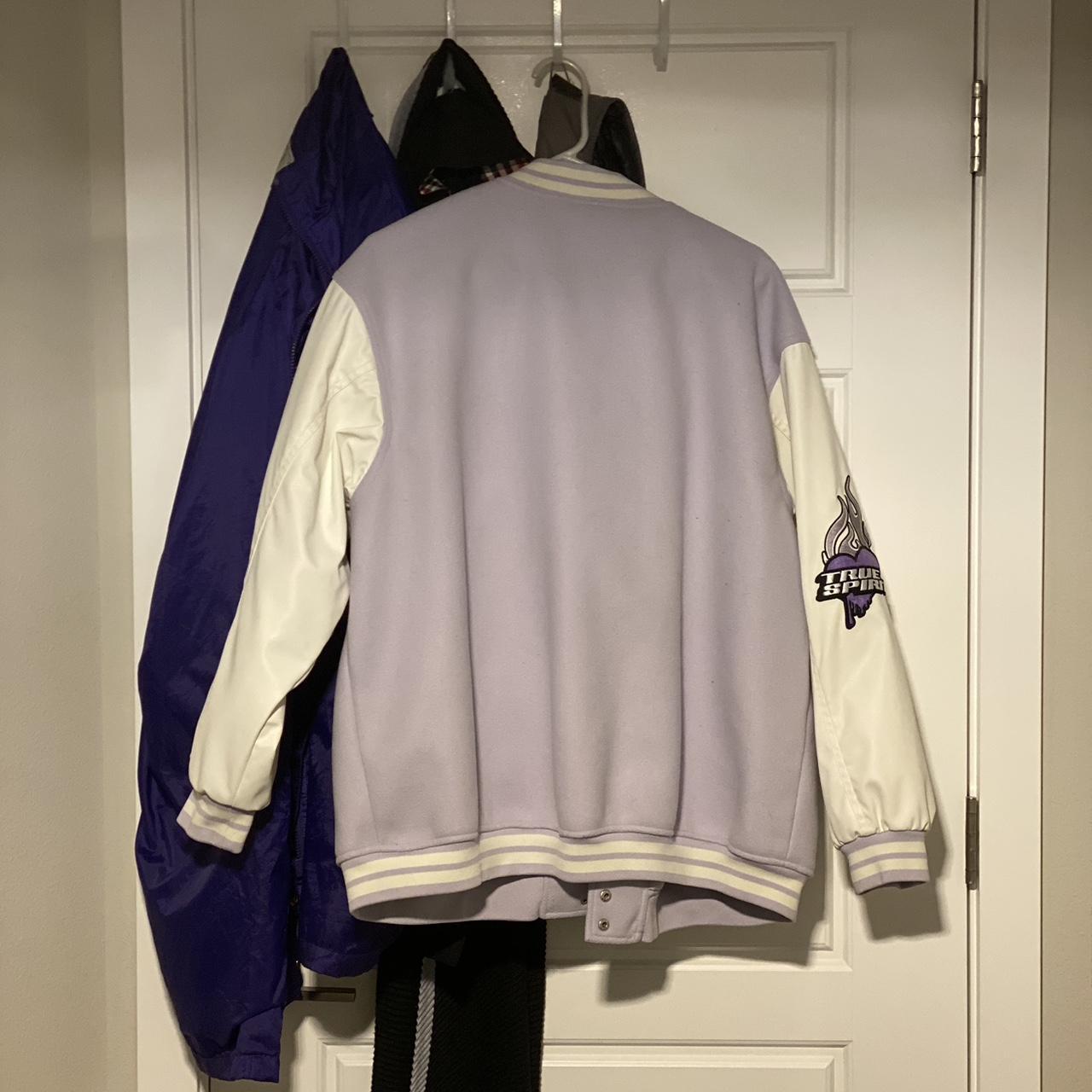 Purple Varsity Jacket from H&M NWOT Size M Can - Depop