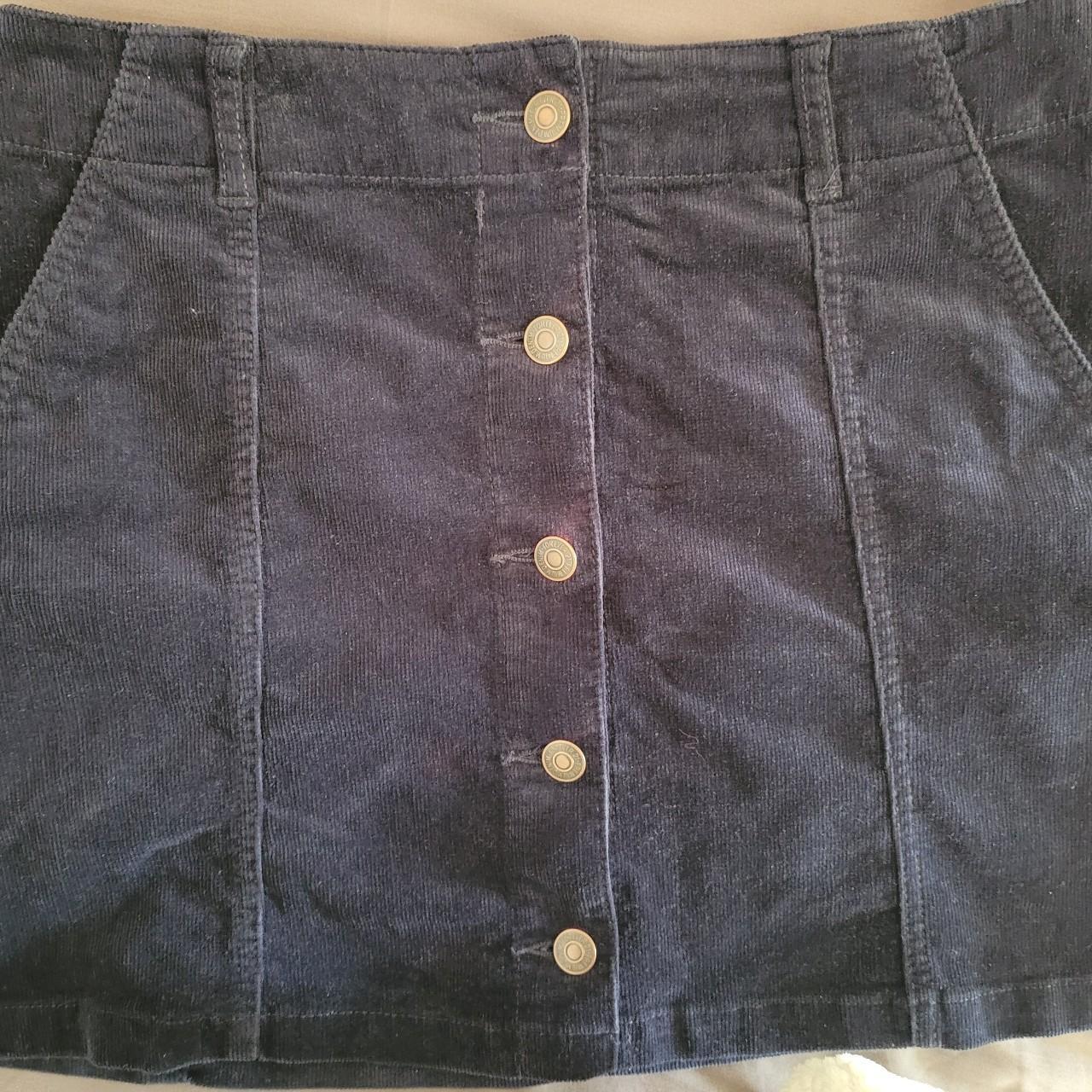 Forever 21 Corduroy Navy Blue High Waisted Mini