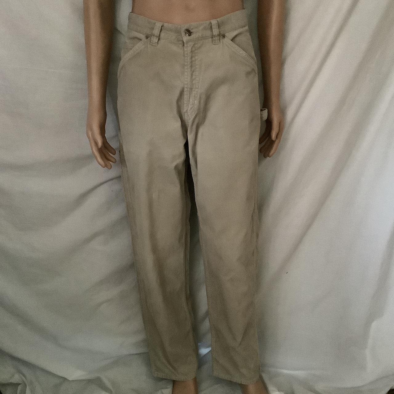 Sonoma Goods for Life Men's Cream and Grey Trousers Depop