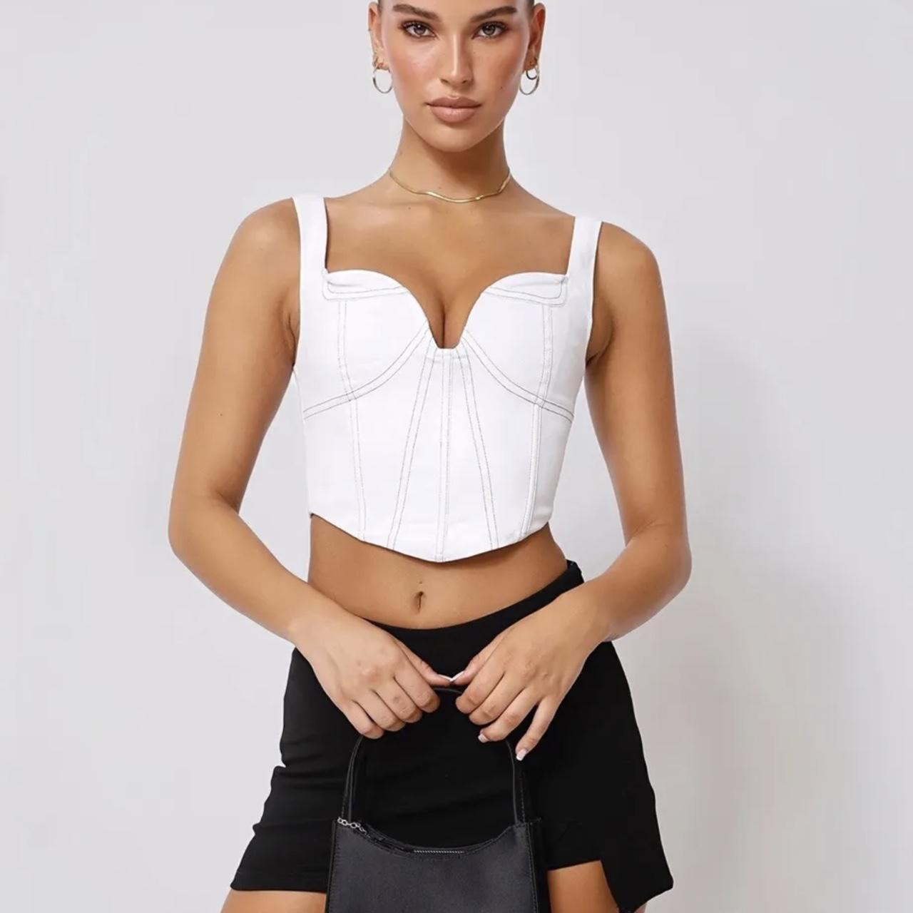 Tiger Mist Karla Corset Top In White Brand New With Depop 1266