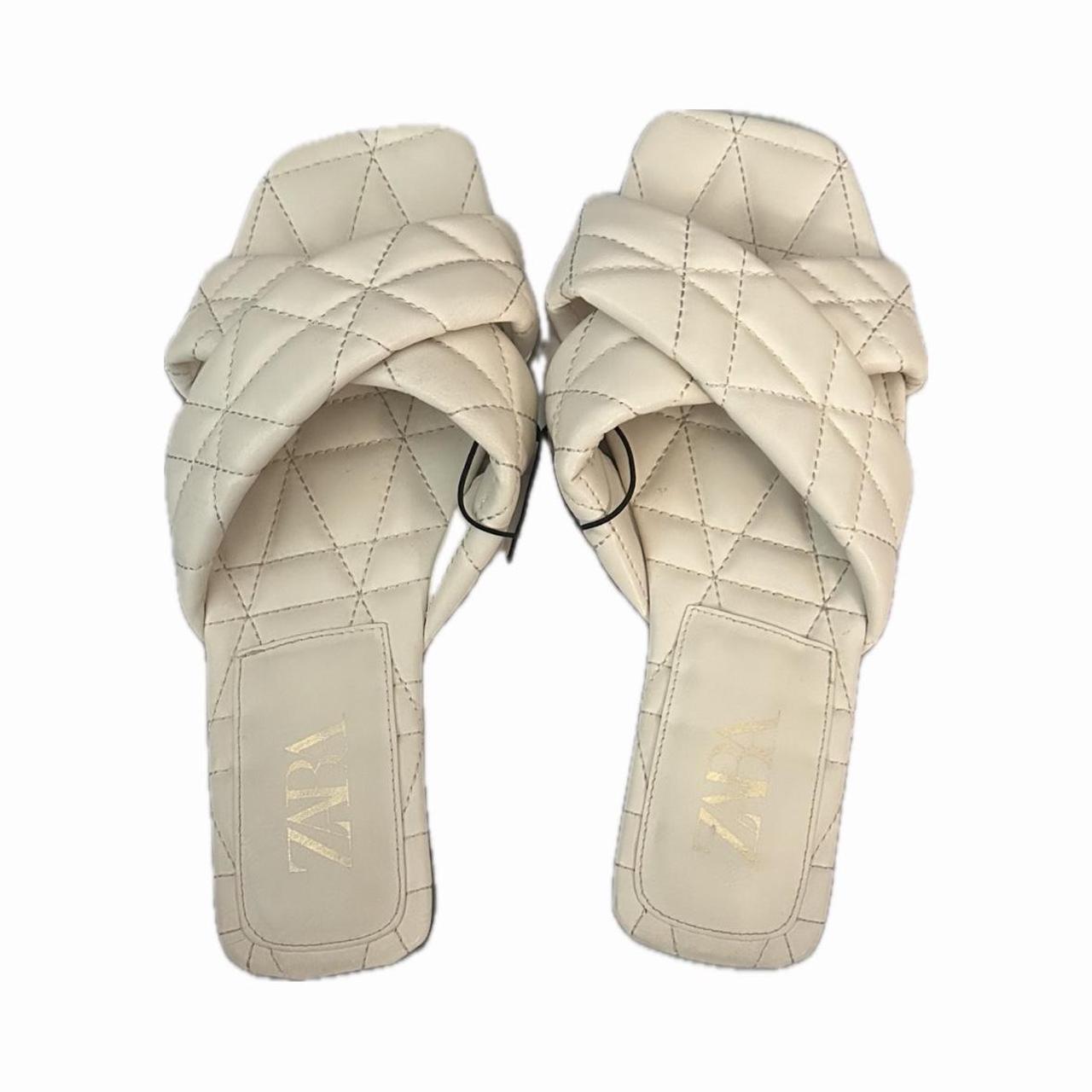 Zara Shoes Zara Quilted Slides ZARA Quilted Padded Flat Slides