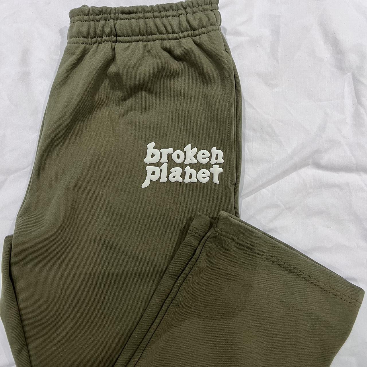 Broken Planet Market Sweat pants Olive Green Never... - Depop