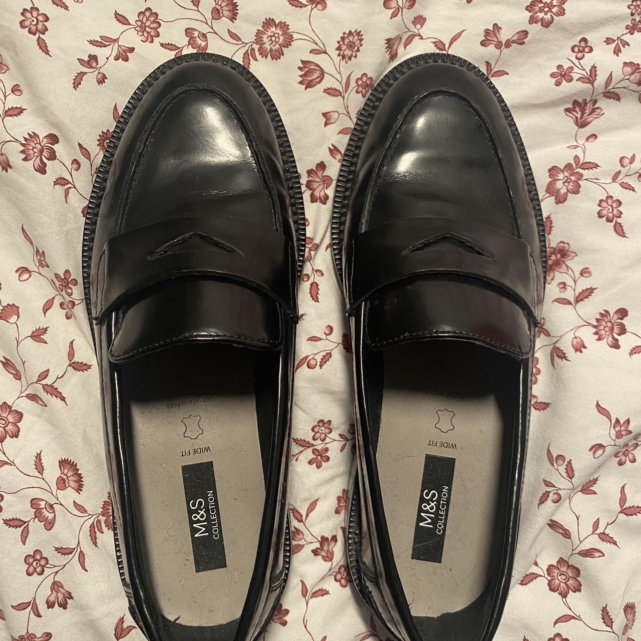 Marks & Spencer Women's Black Loafers Depop