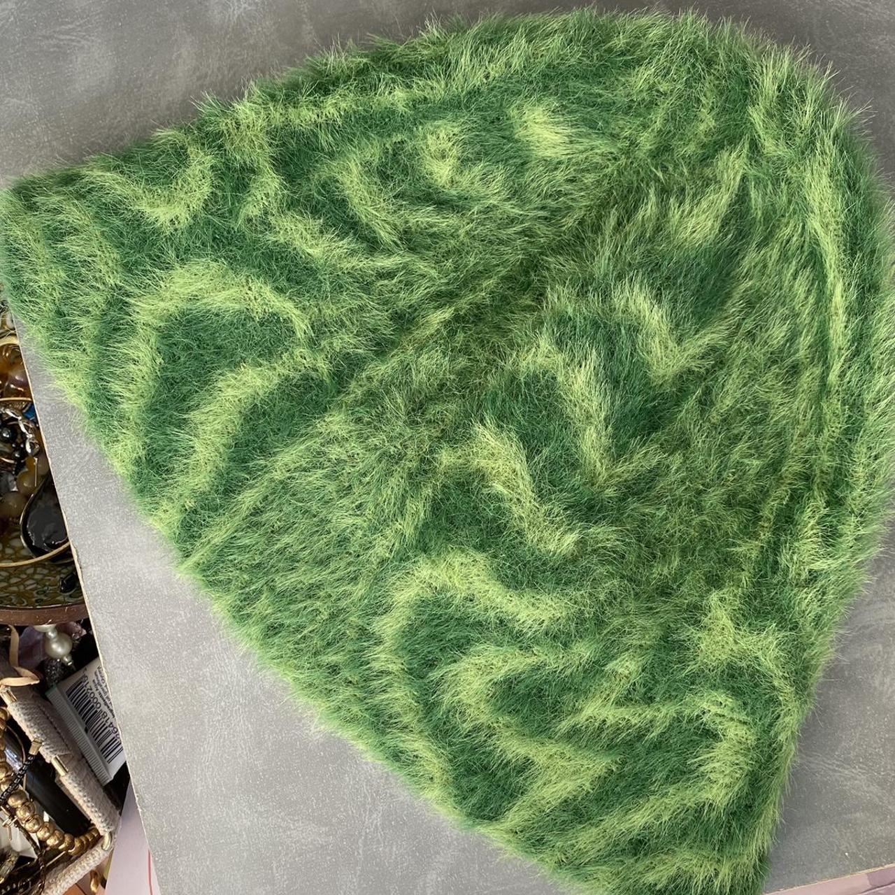 fluffy green bucket hat urban outfitters. kangol style Depop